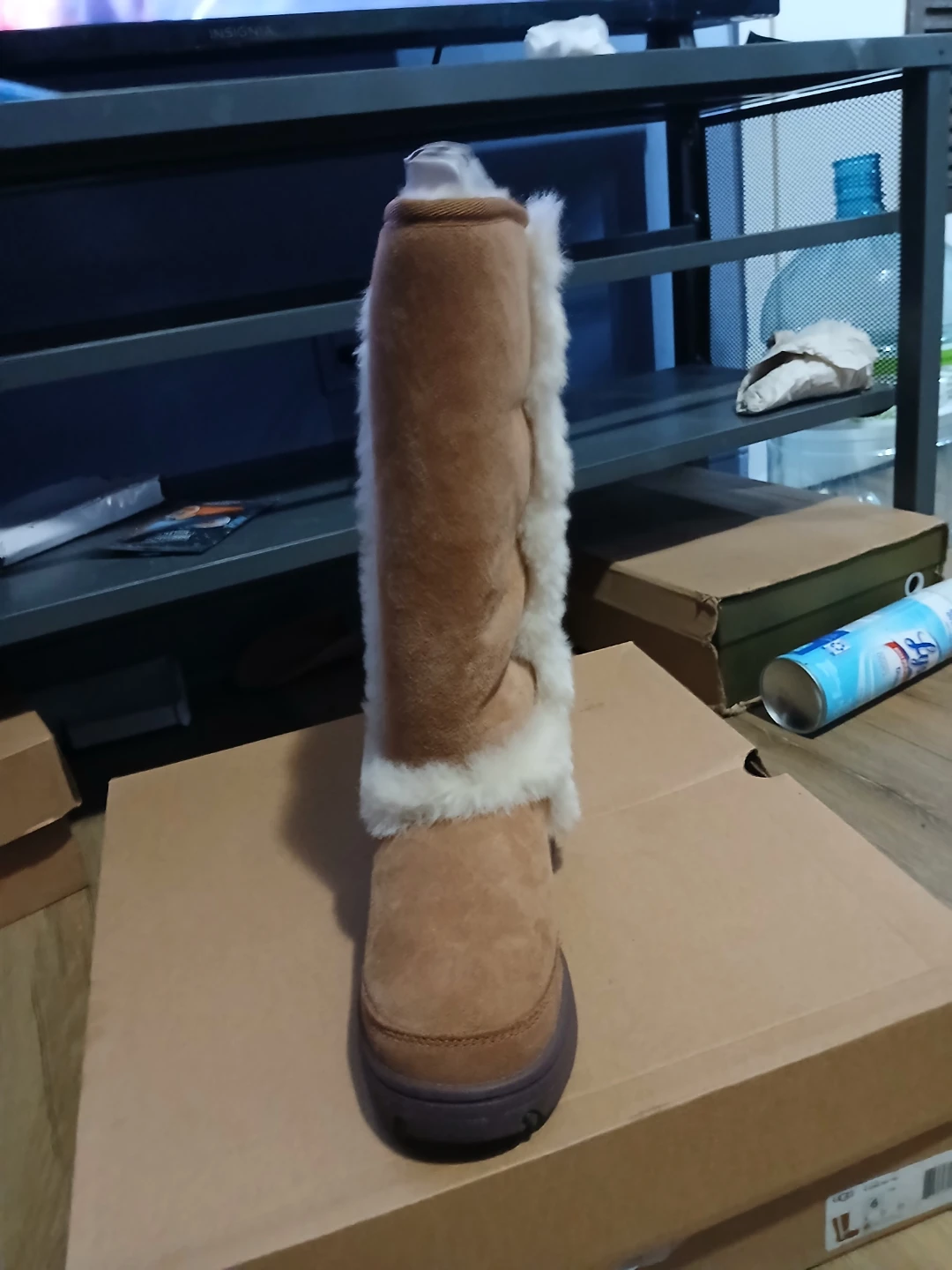 UGG Tall Boots - Chestnut Suede & Fur - photo 4