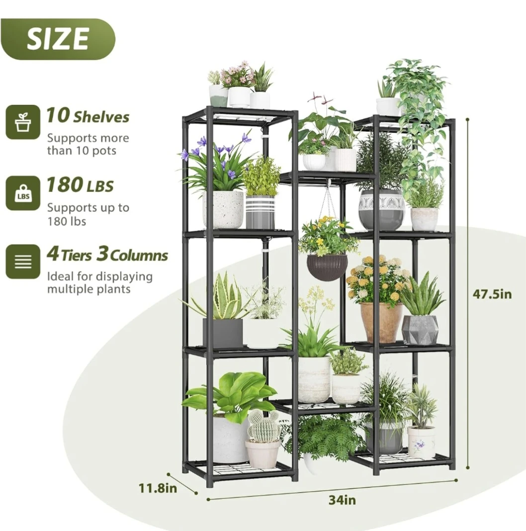 Heavy Duty Metal Plant Stand with Lights - photo 2