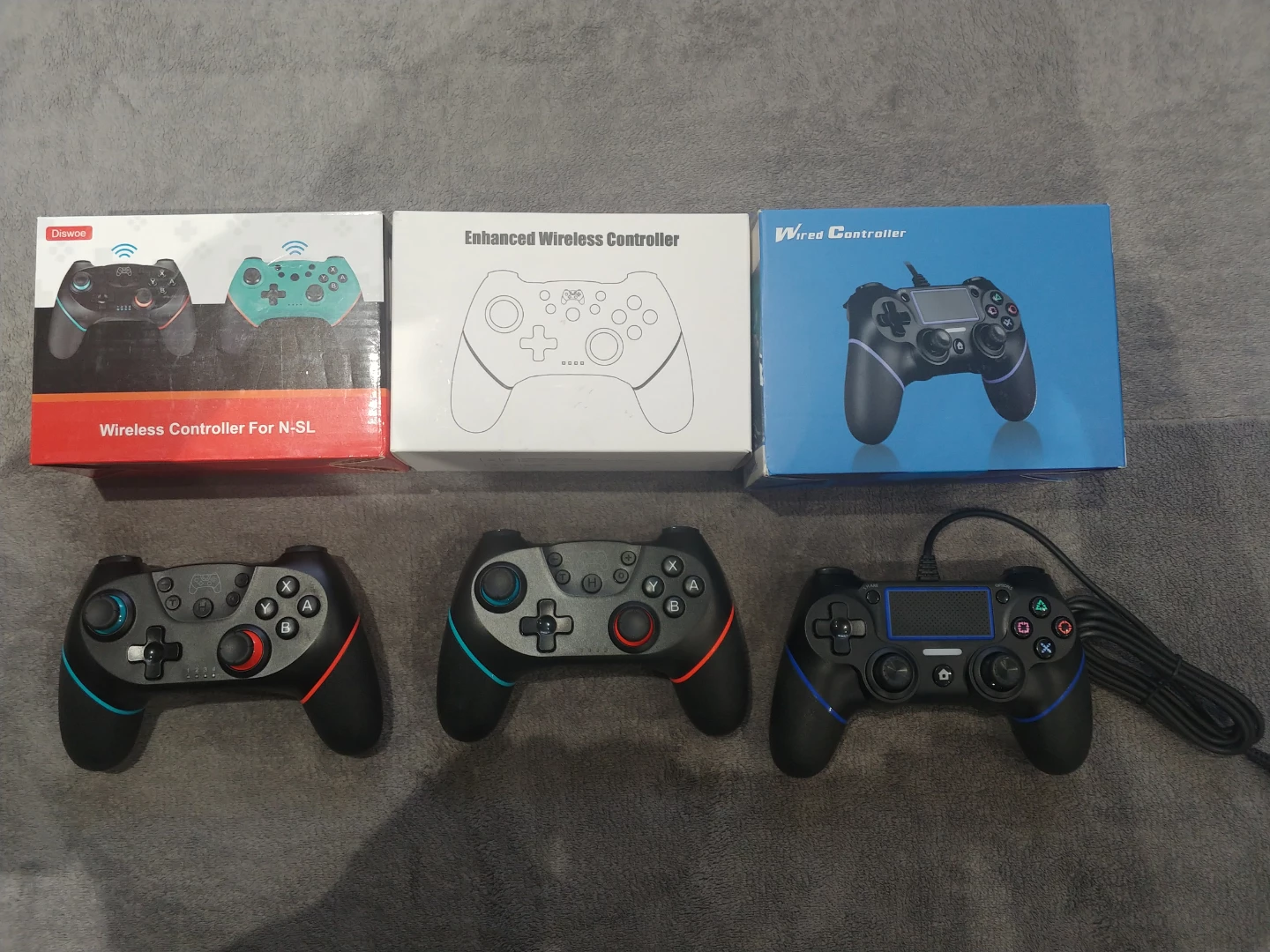 Nintendo and PlayStation controllers