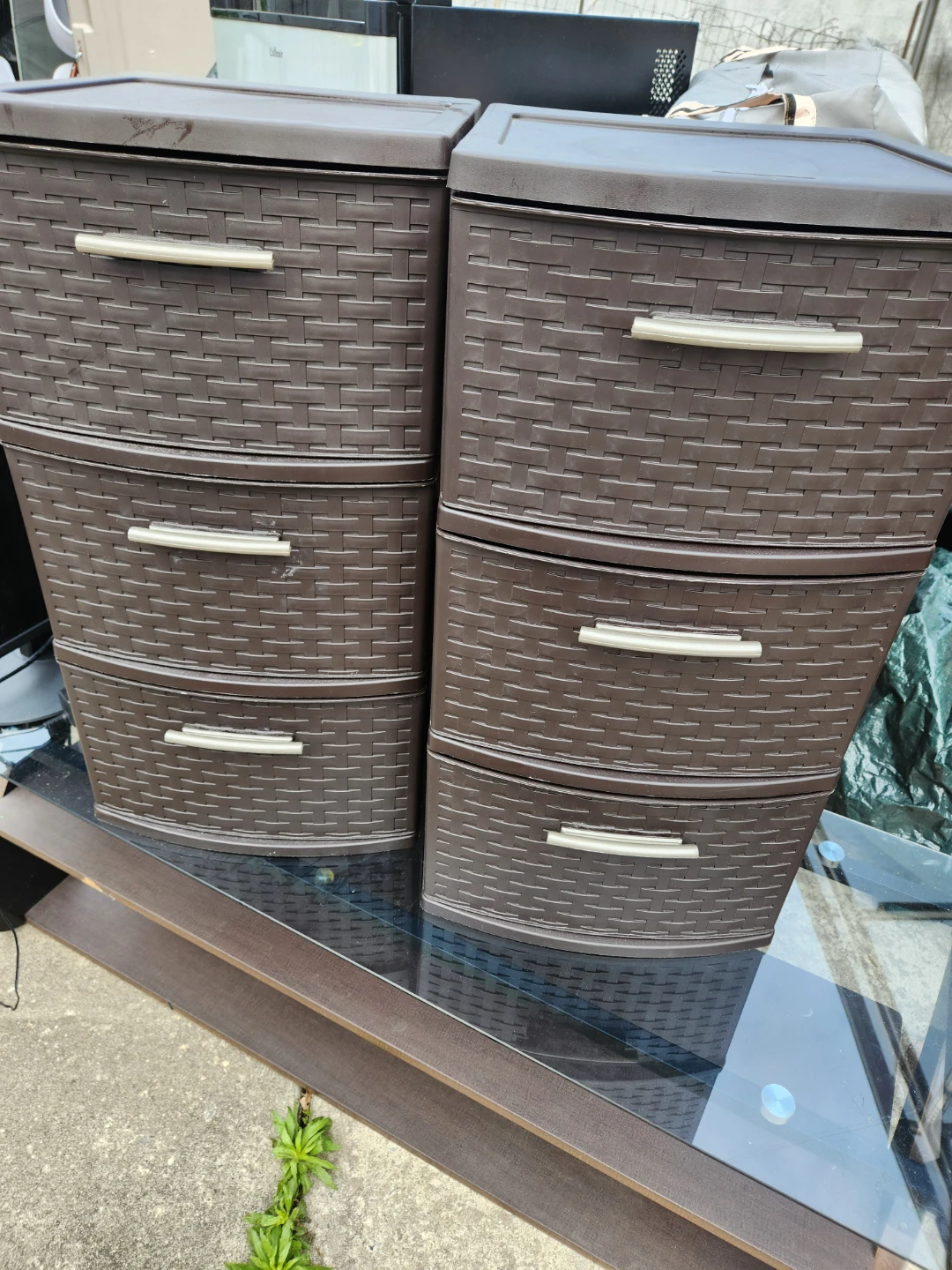 Set of 2 bed side table drawers