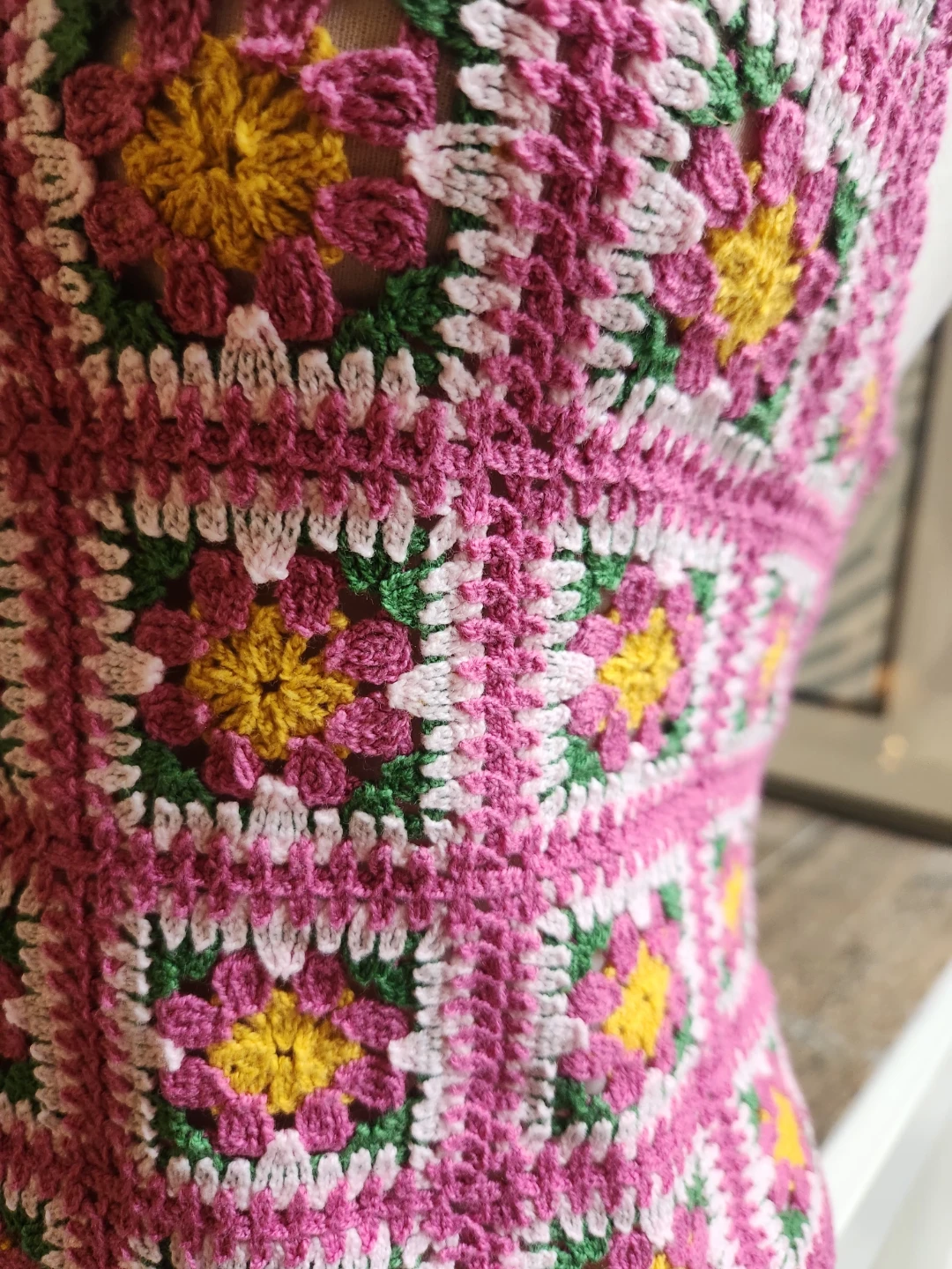 NEW WITH TAGS Crochet Tank Top S/M Pink - photo 3