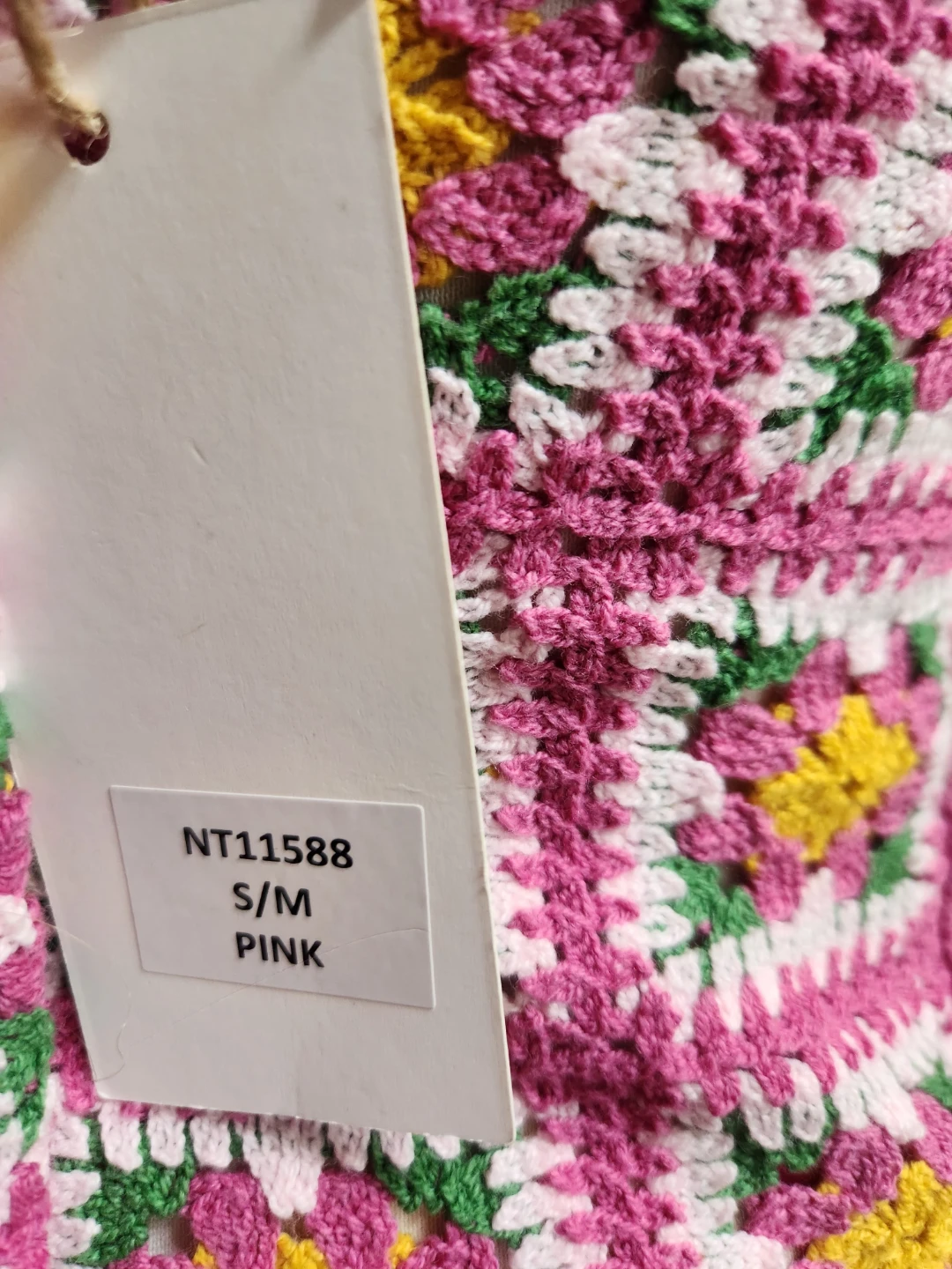 NEW WITH TAGS Crochet Tank Top S/M Pink - photo 4