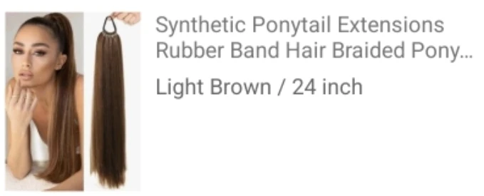 Light Brown Synthetic Ponytail Extensions