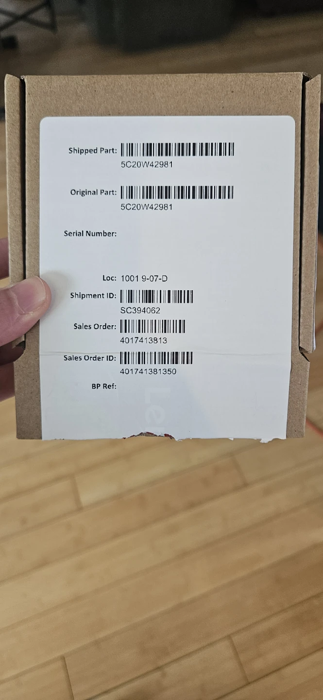 Lenovo 5C20W42981 FRU PN LCFC