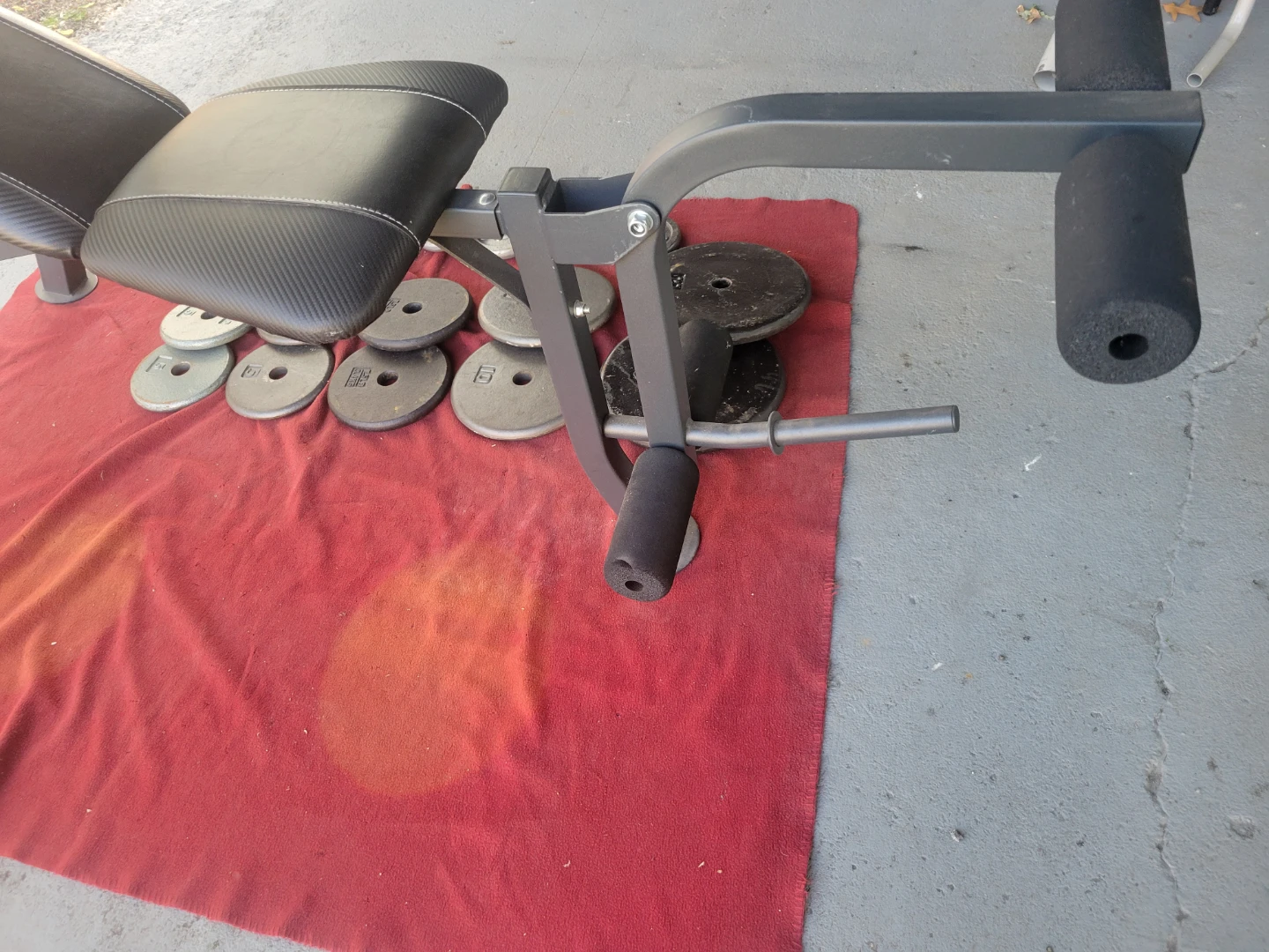 MARCY BENCH WITH INCLINE LEG EXTENSION  1" HOLE  PLATES - photo 4