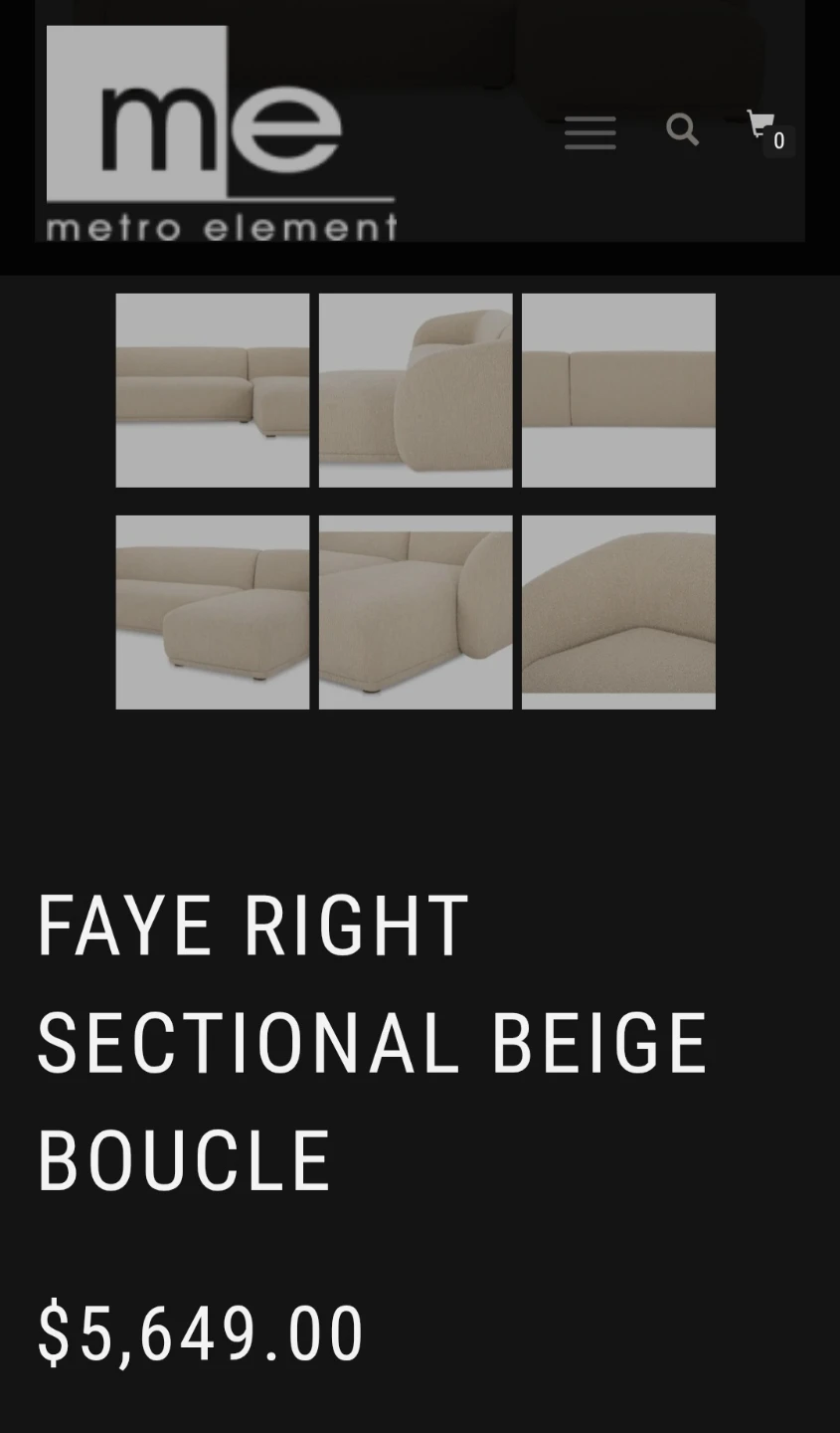 Brand new "Faye" beige bouclè fabric sofa - photo 3