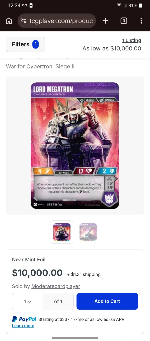 Lord Megatron - Conqueror of Cybertron| TRANSFORMERS TCG - photo 5