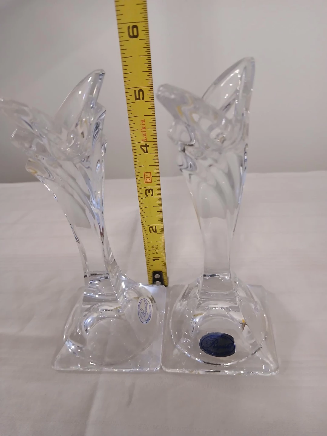 A pair of Mikasa Crystal Candle Holders. Pick up only. - photo 2