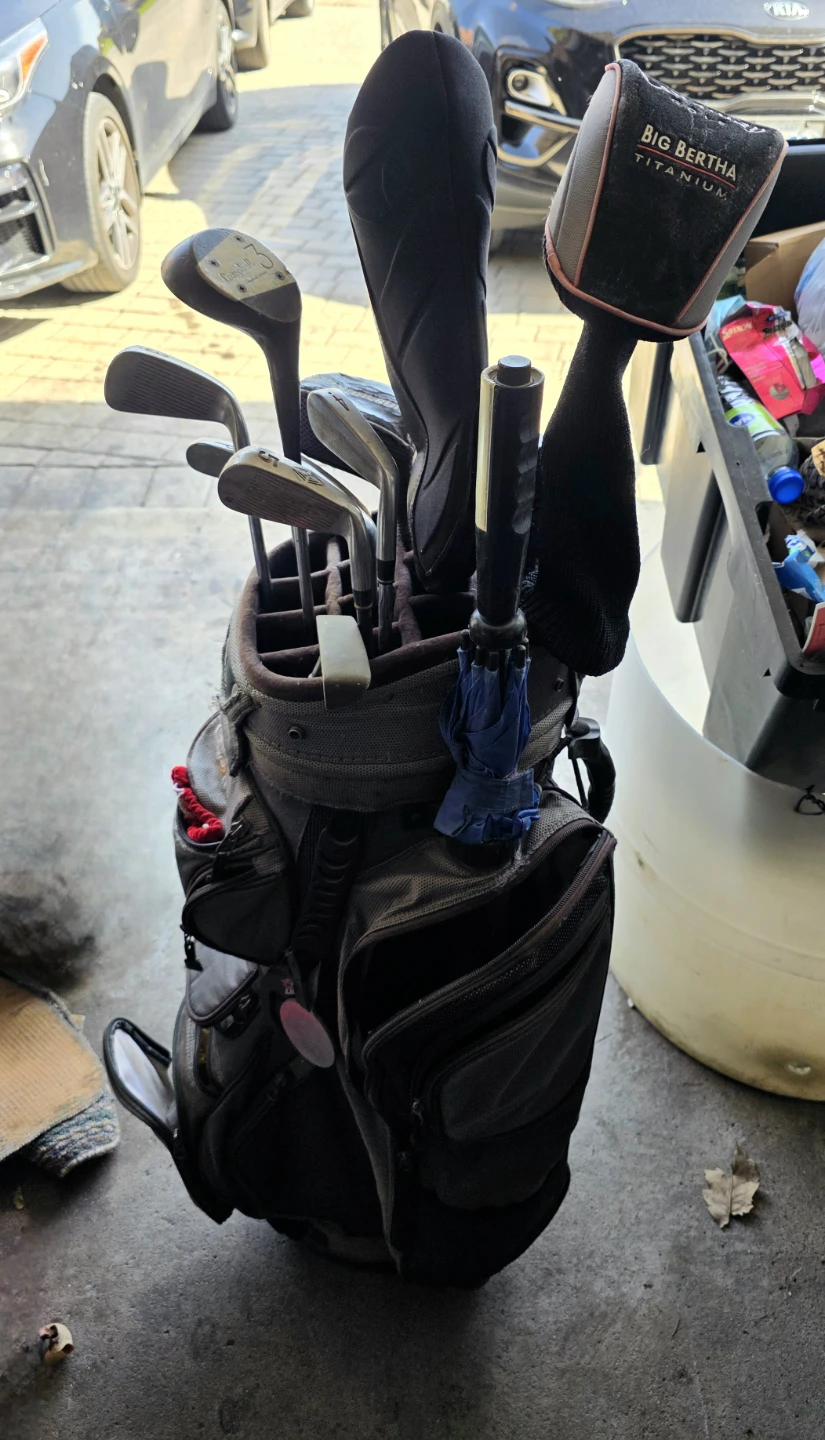 Golf Clubs Set w/ Bag, Balls, Tees, Ball Marker, Umbrellas
