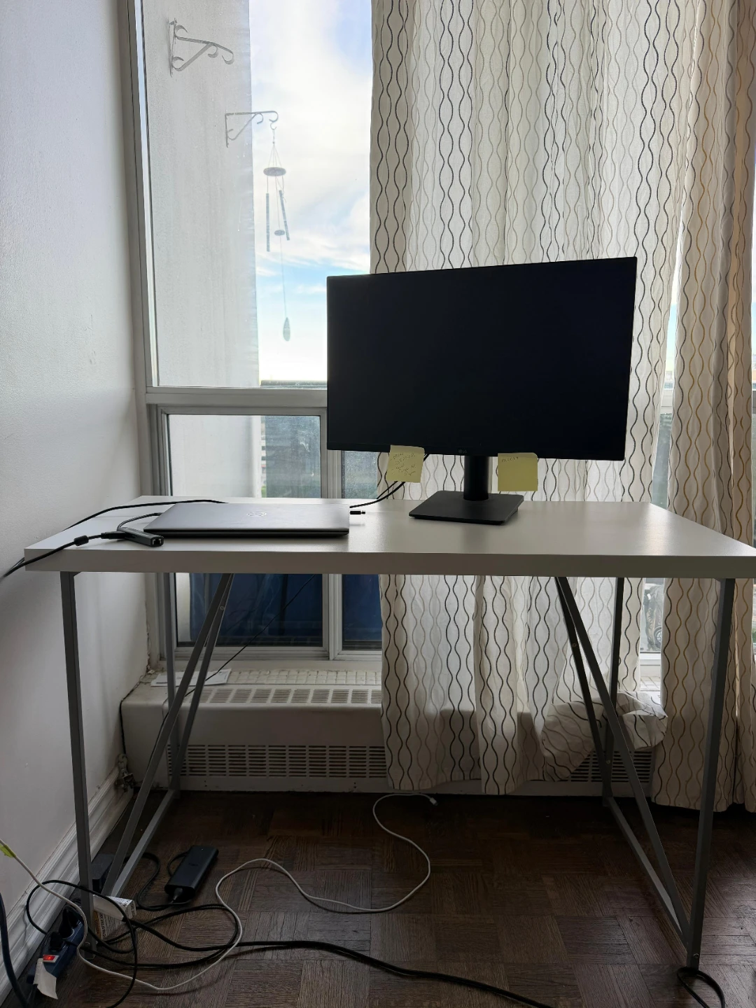 White Metal Frame Desk - photo 2