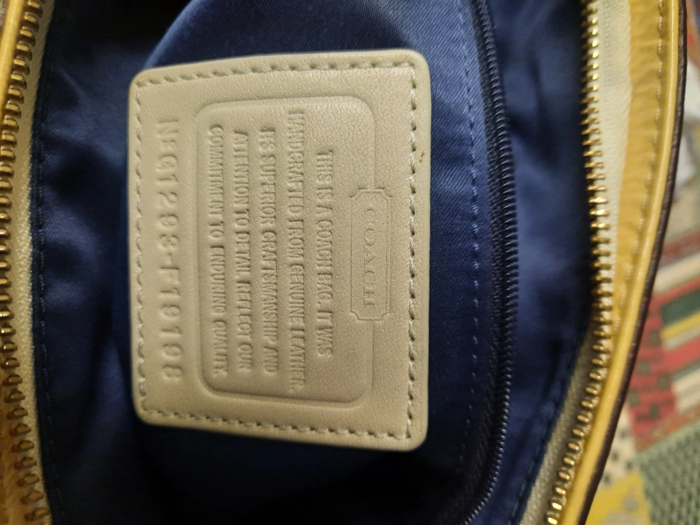 Coach yellow cream leather tote - photo 2