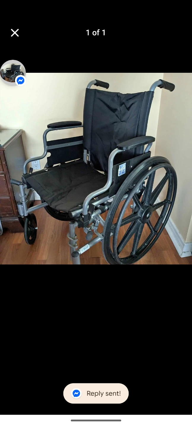 Medline Wheelchair with Cushion