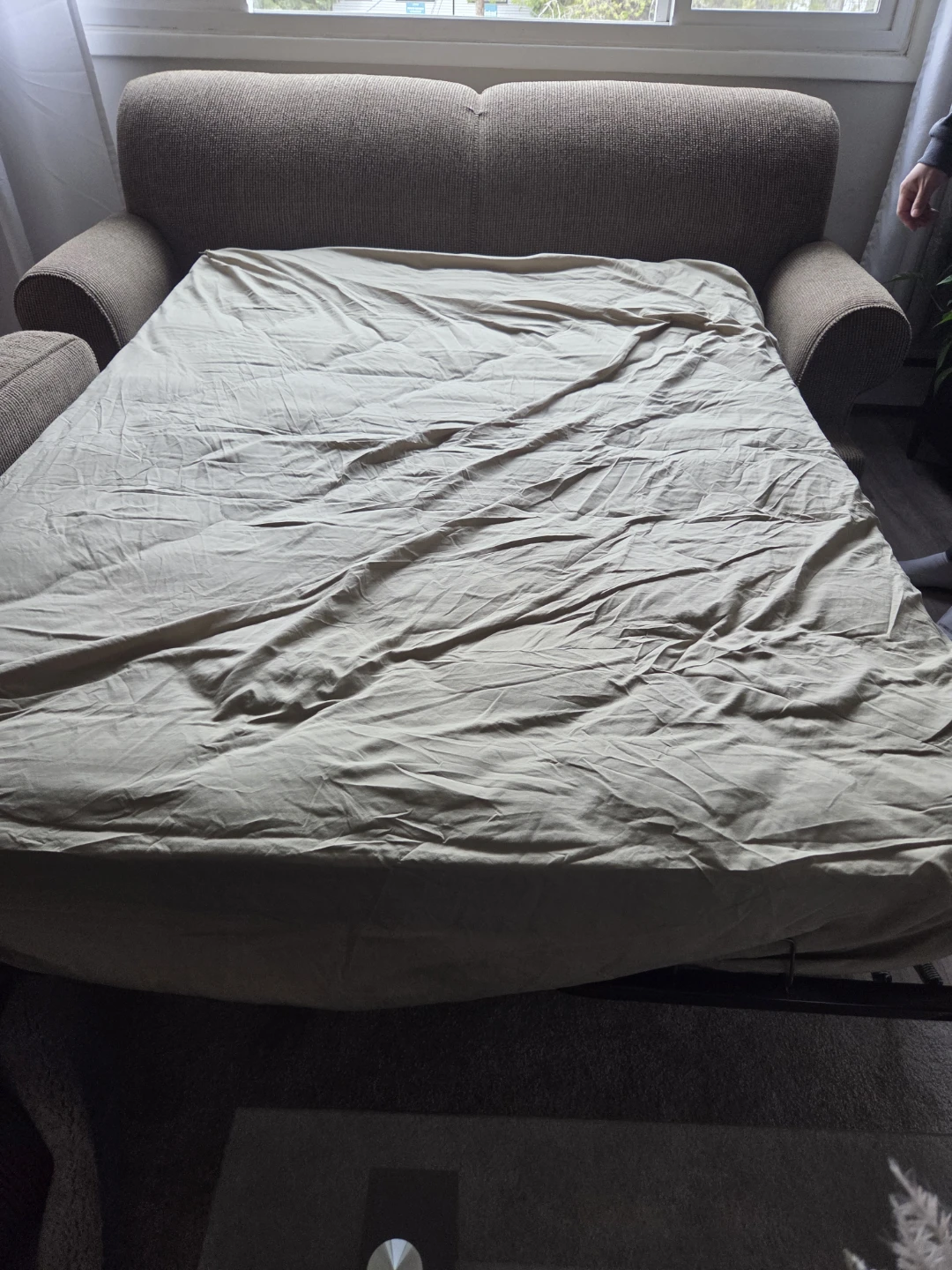 Brown Sofa bed with Accent Pillow - photo 3