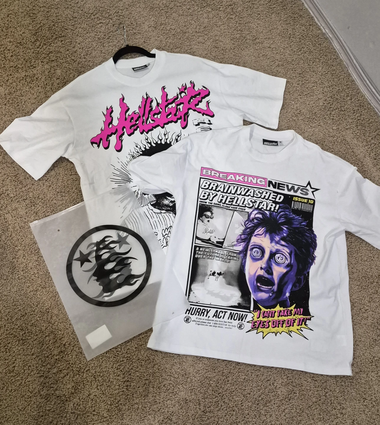Hellstar T-Shirts (2) - Breaking News & Flames