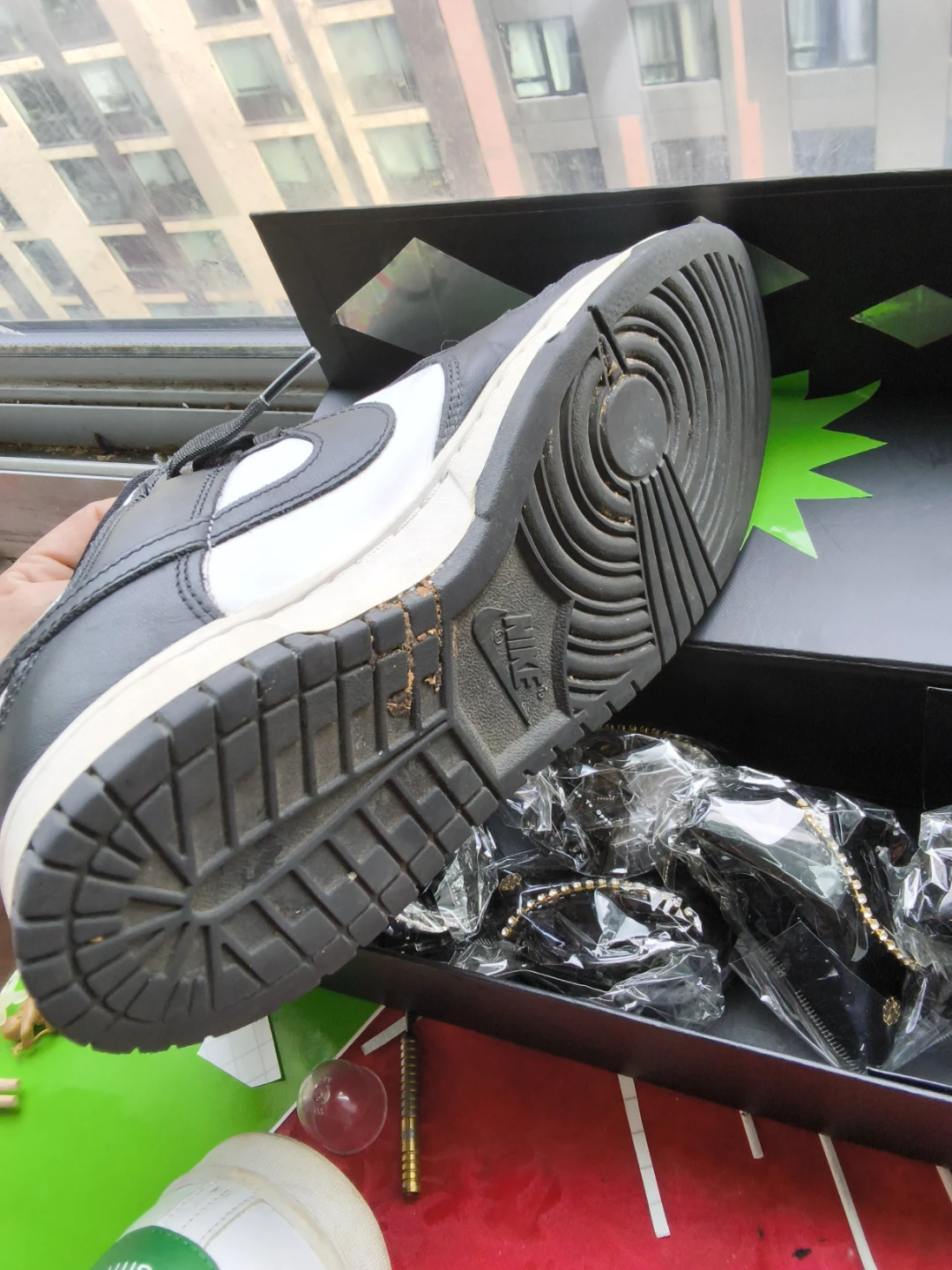 Nike Dunk Low Black White Sneakers - photo 2