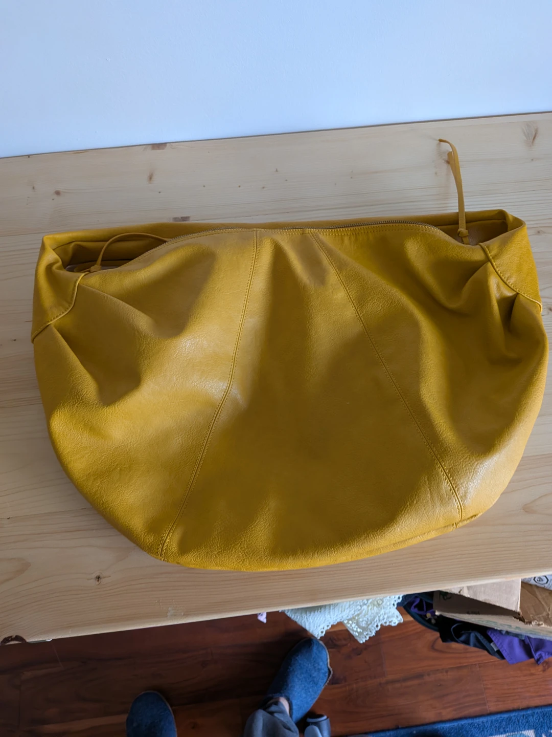 Free People Yellow Slouchy Hobo Handbag