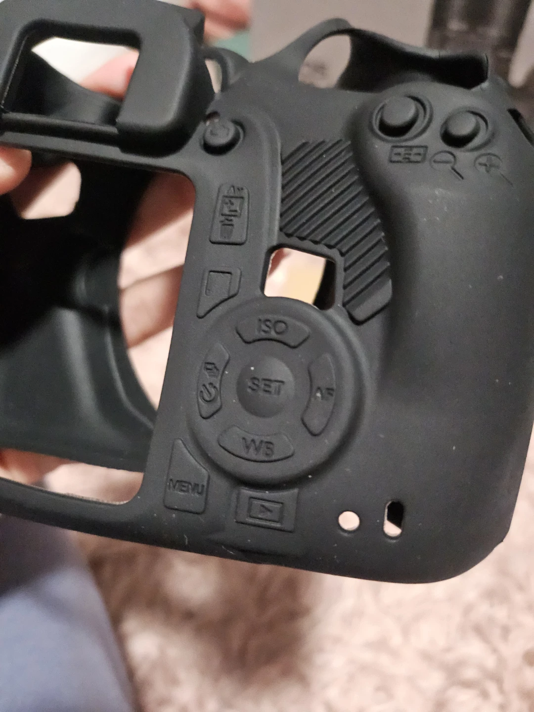 Black Silicone Camera Case for Canon EOS Rebel T7