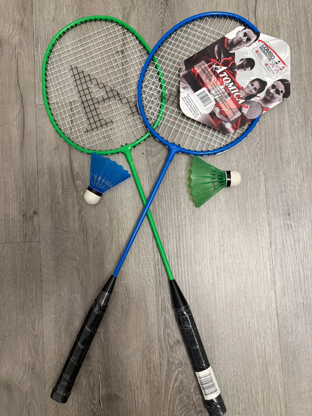 ATOMICA Badminton Set with 2 Rackets and 2 Shuttlecocks