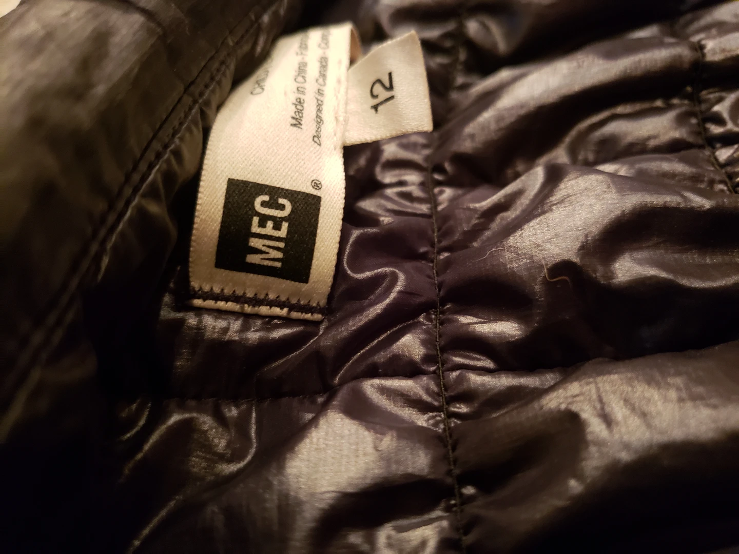 MEC Puffy Jacket - Child Size 12 - Black - photo 3