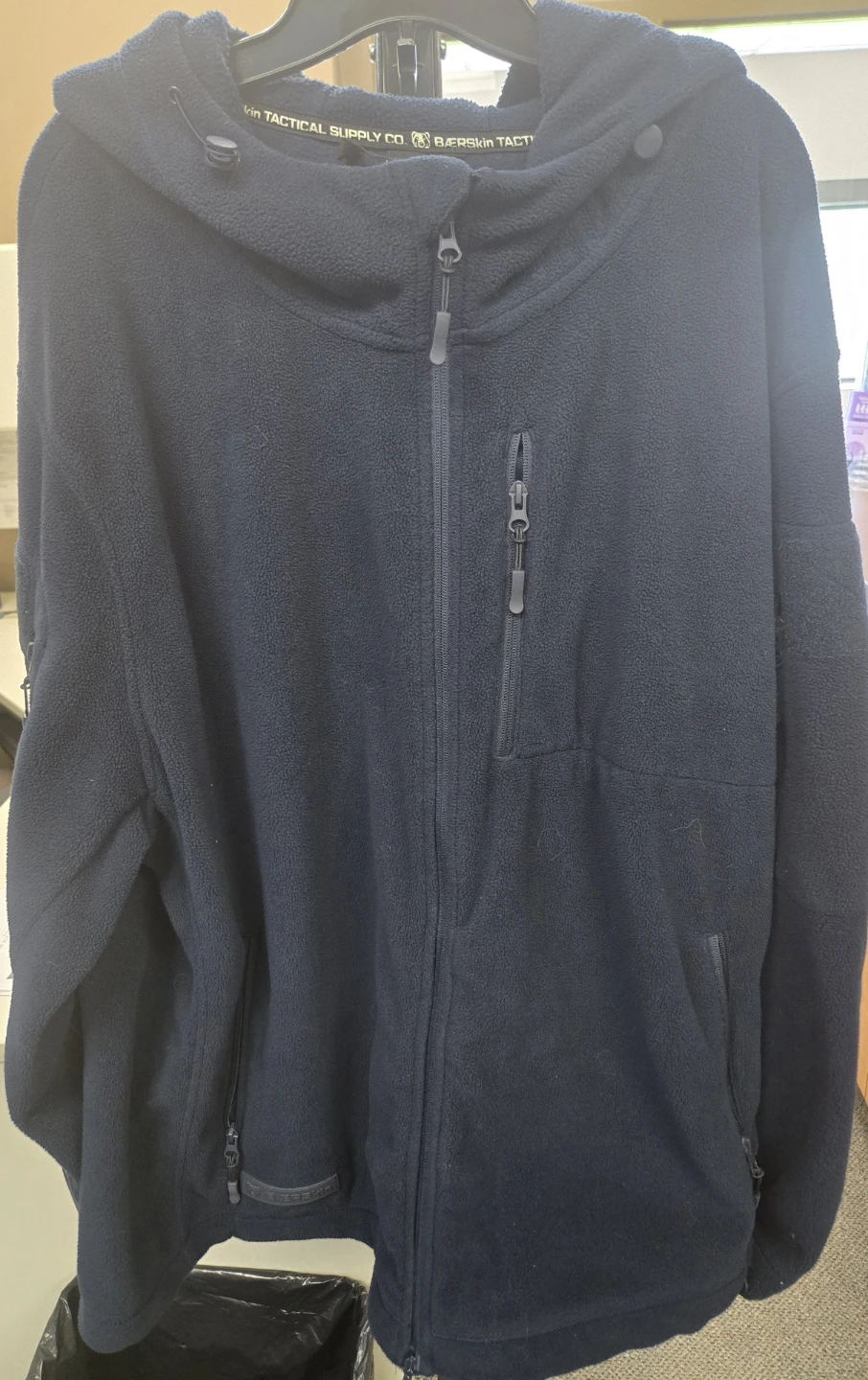 Baerskin Men's Fleece Full Zipper Hoodie 4.0.  Navy Blue 3XL.