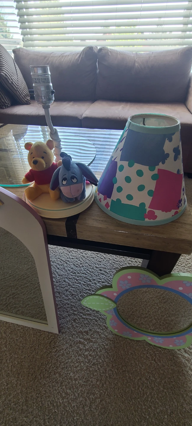 Winnie the Pooh and Eeyore Figurines with Lampshade