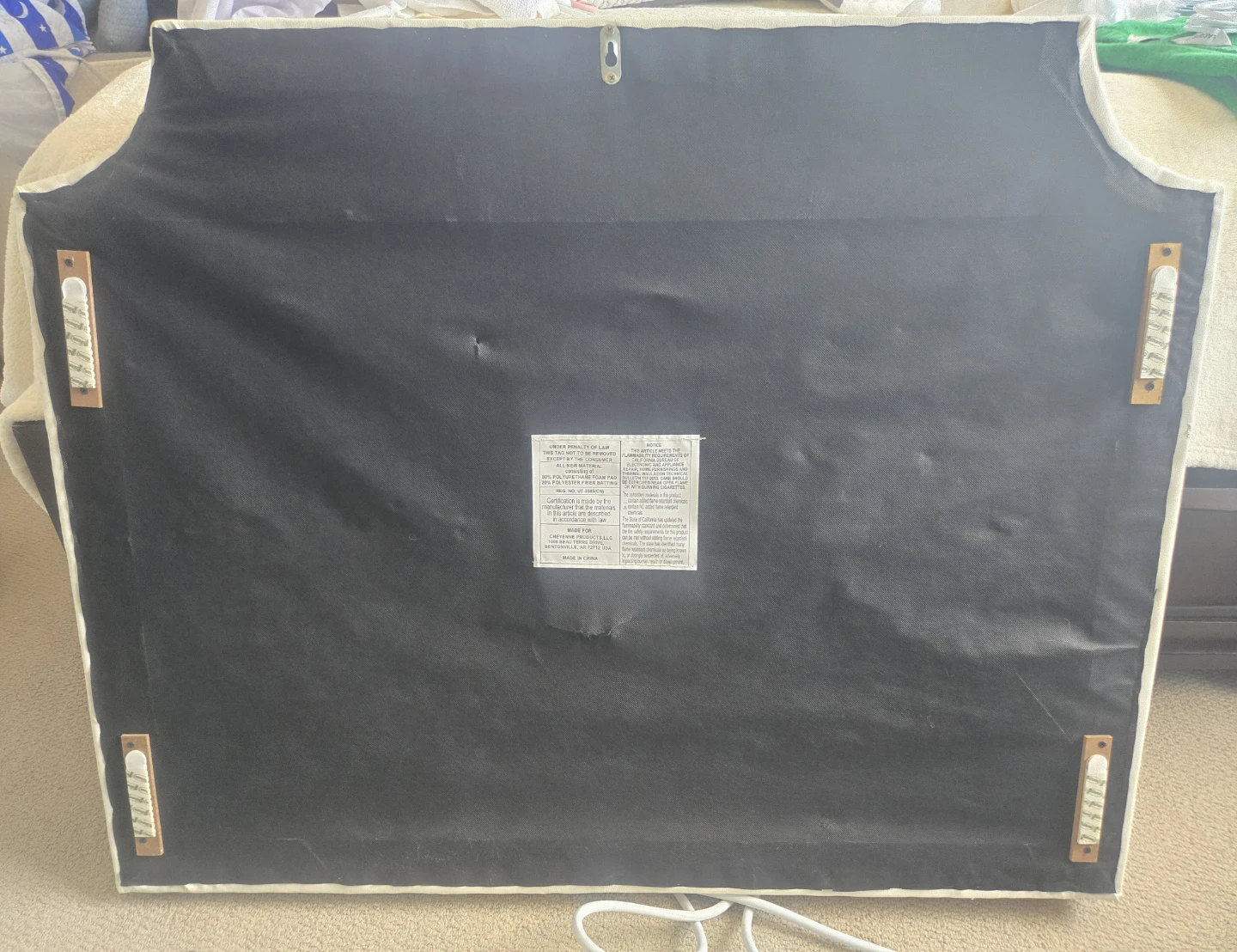 Single Bed White Upholstered Headboard - photo 3