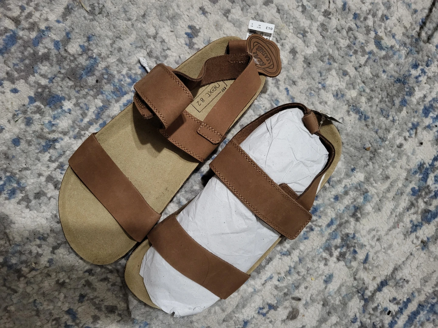 Brown Leather Next Sandals Size 8.5