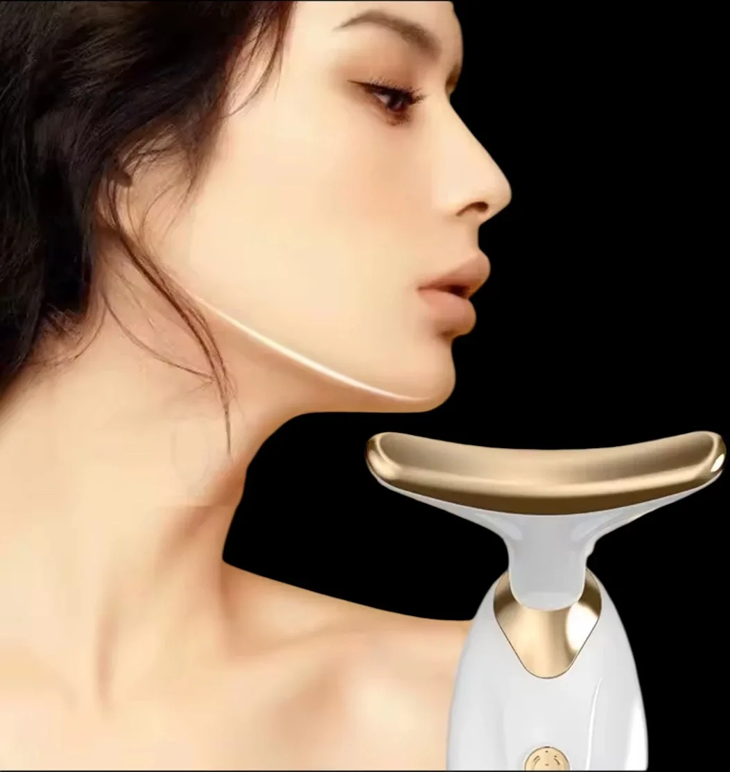 White and Gold Neck & Face Massager - photo 2