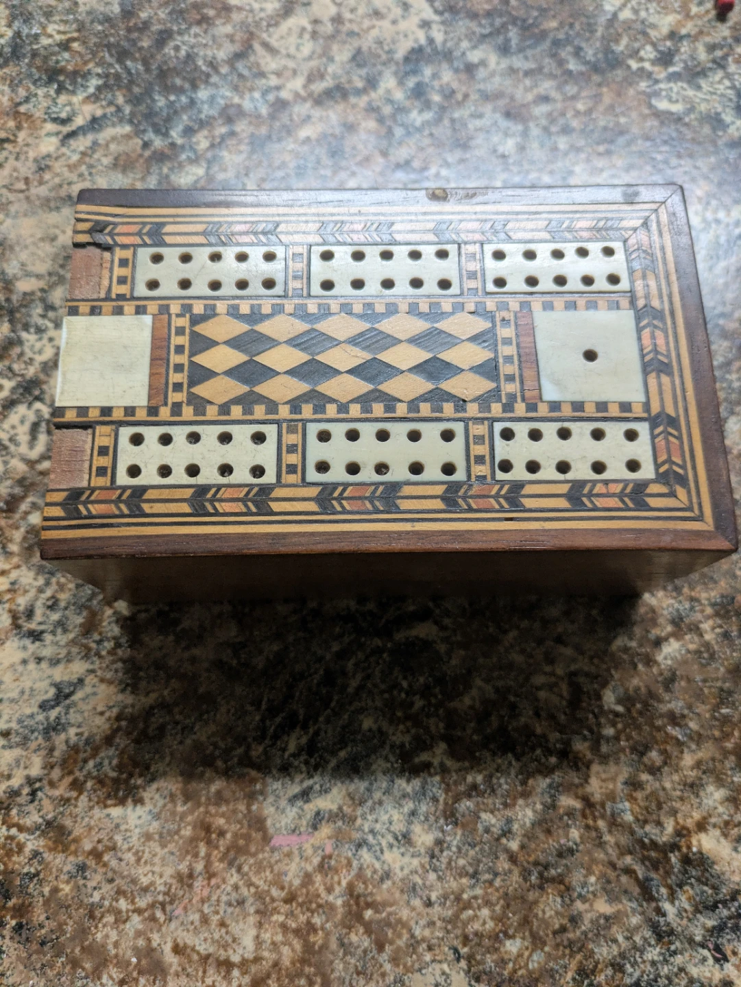 Antique Wooden Cribbage Board Game - photo 3