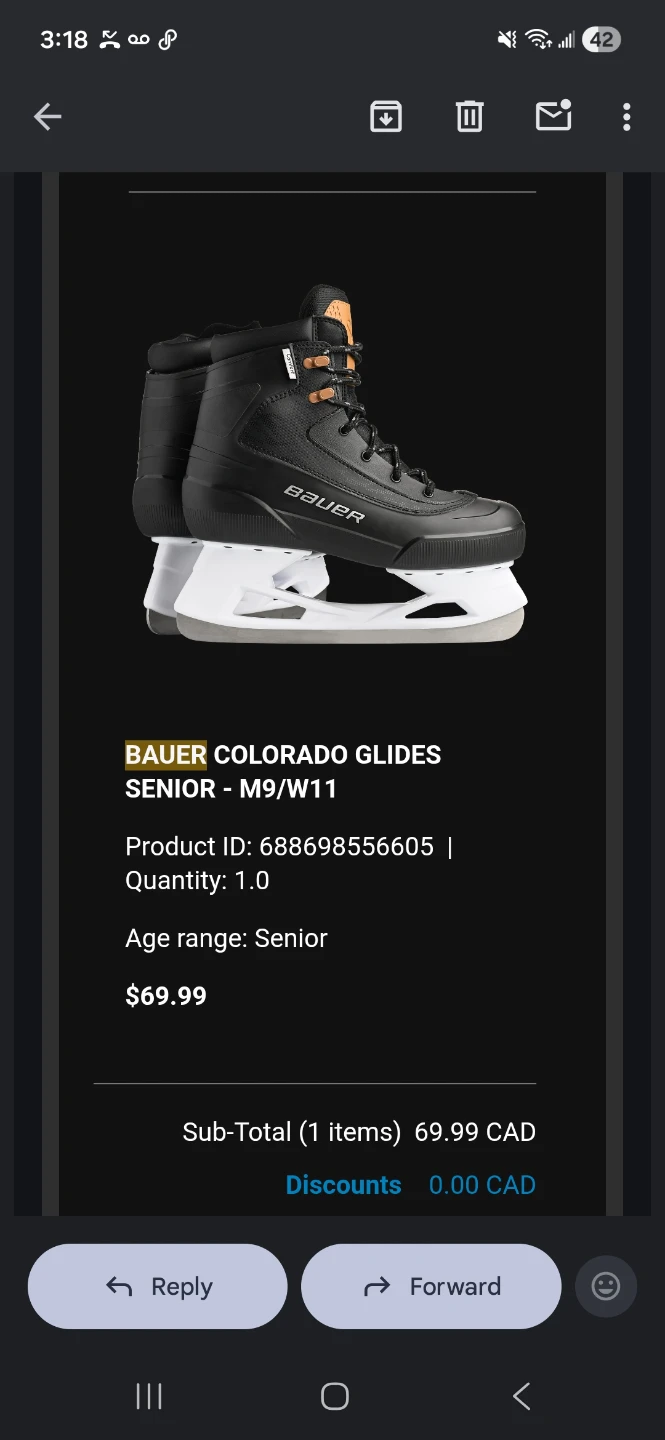 Bauer Colorado Glides Senior Ice Skates M9/W11 - photo 5