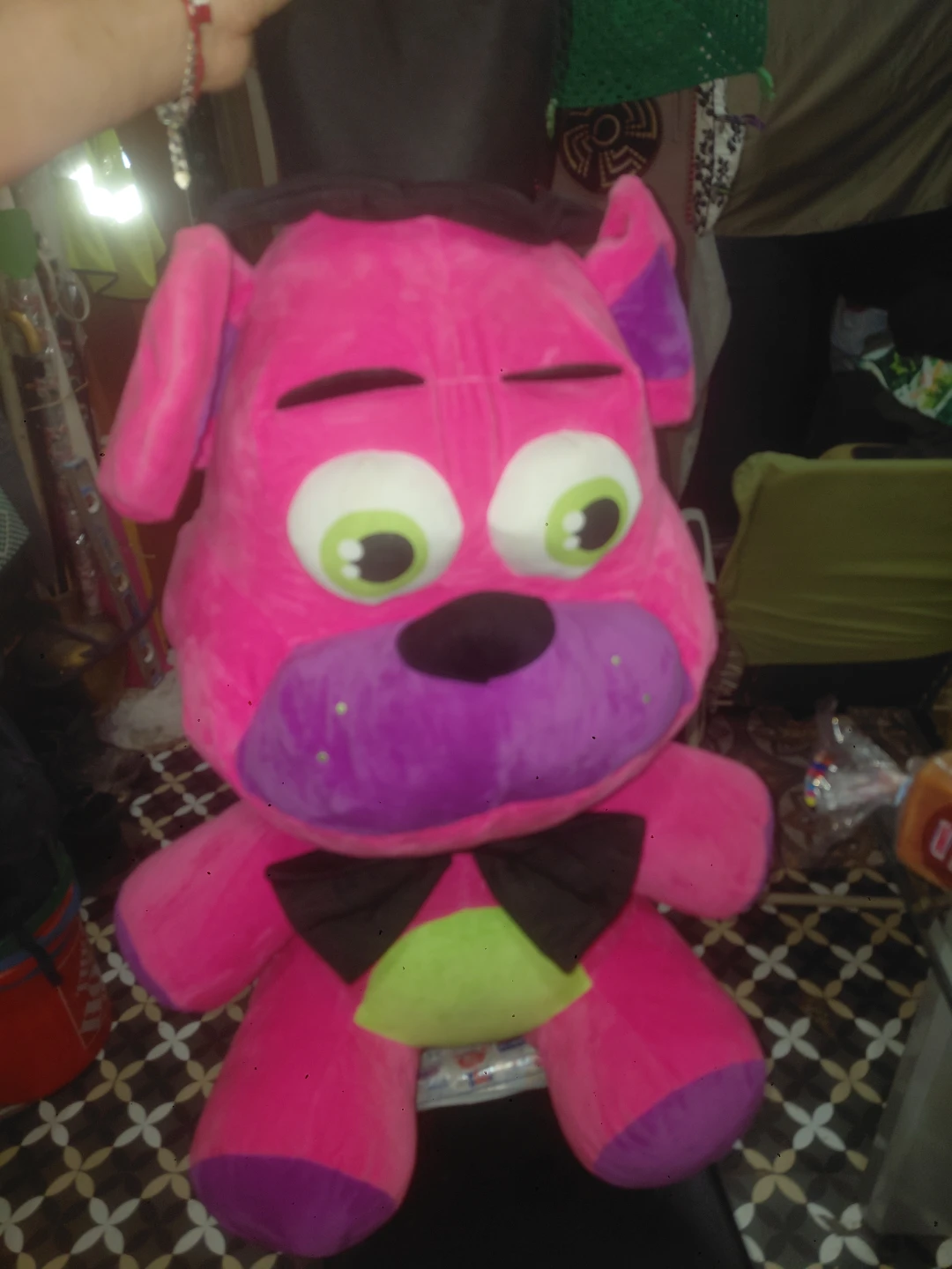 Large Pink Plush Toy with Top Hat