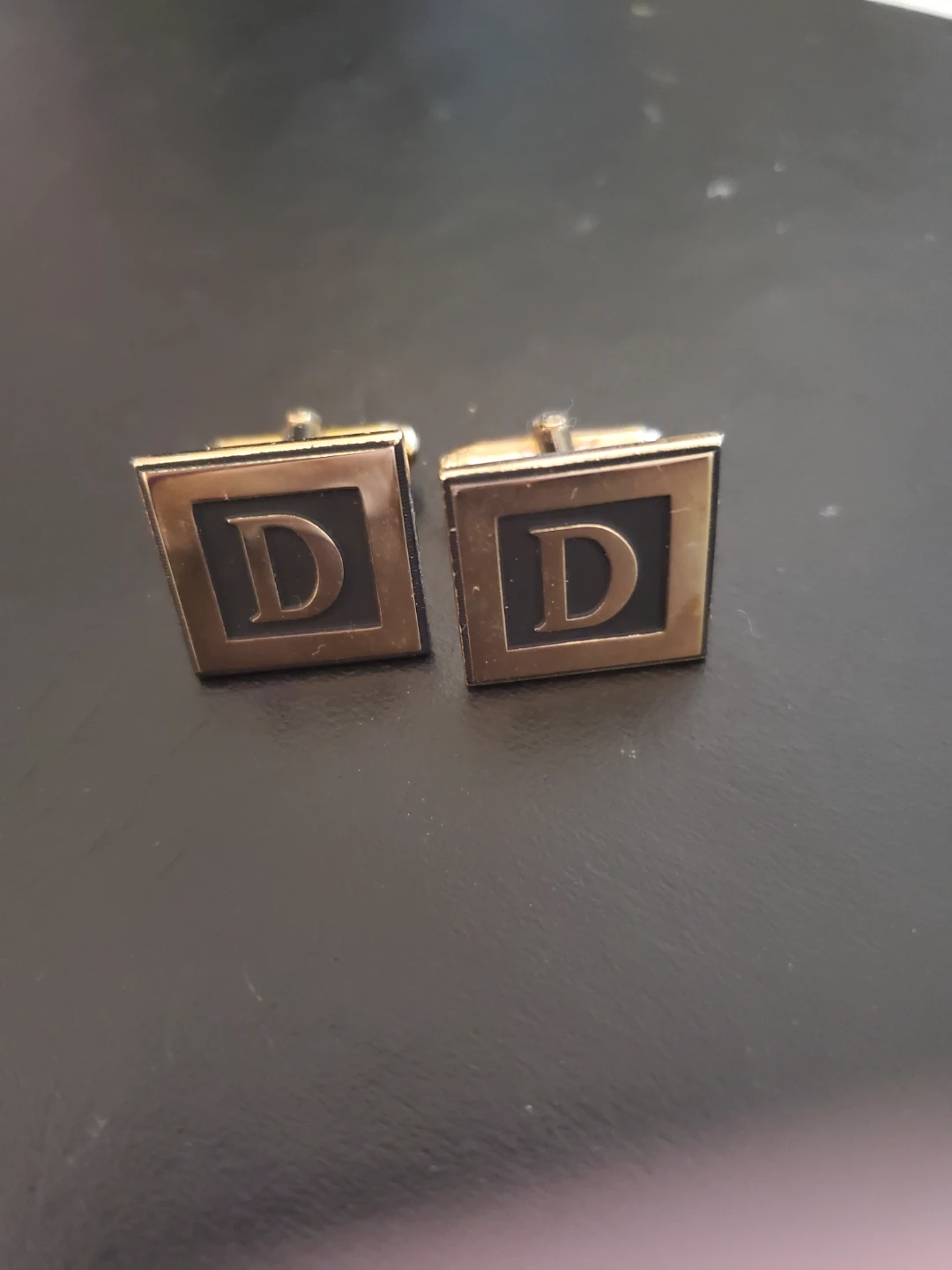 Gold-tone D Initial Cufflinks - photo 3