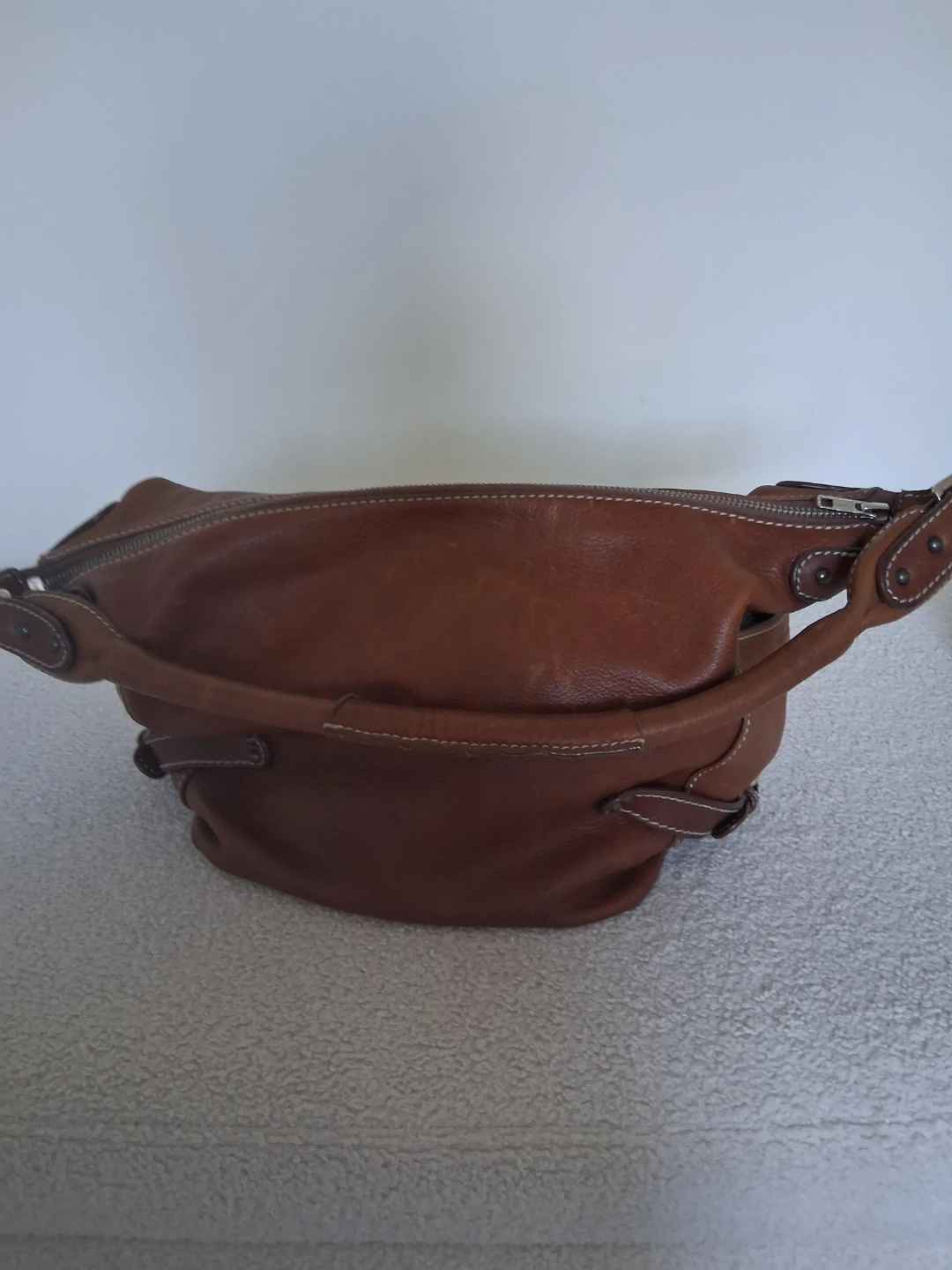 Nuovedive Brown Leather Shoulder Bag