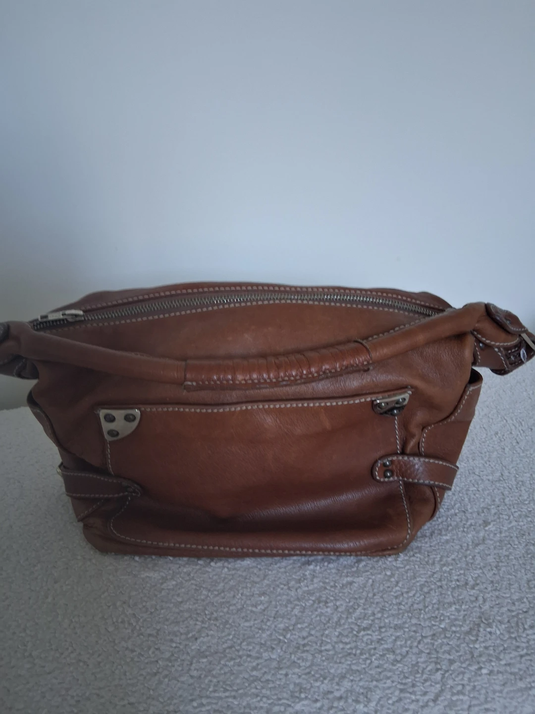 Nuovedive Brown Leather Shoulder Bag - photo 2
