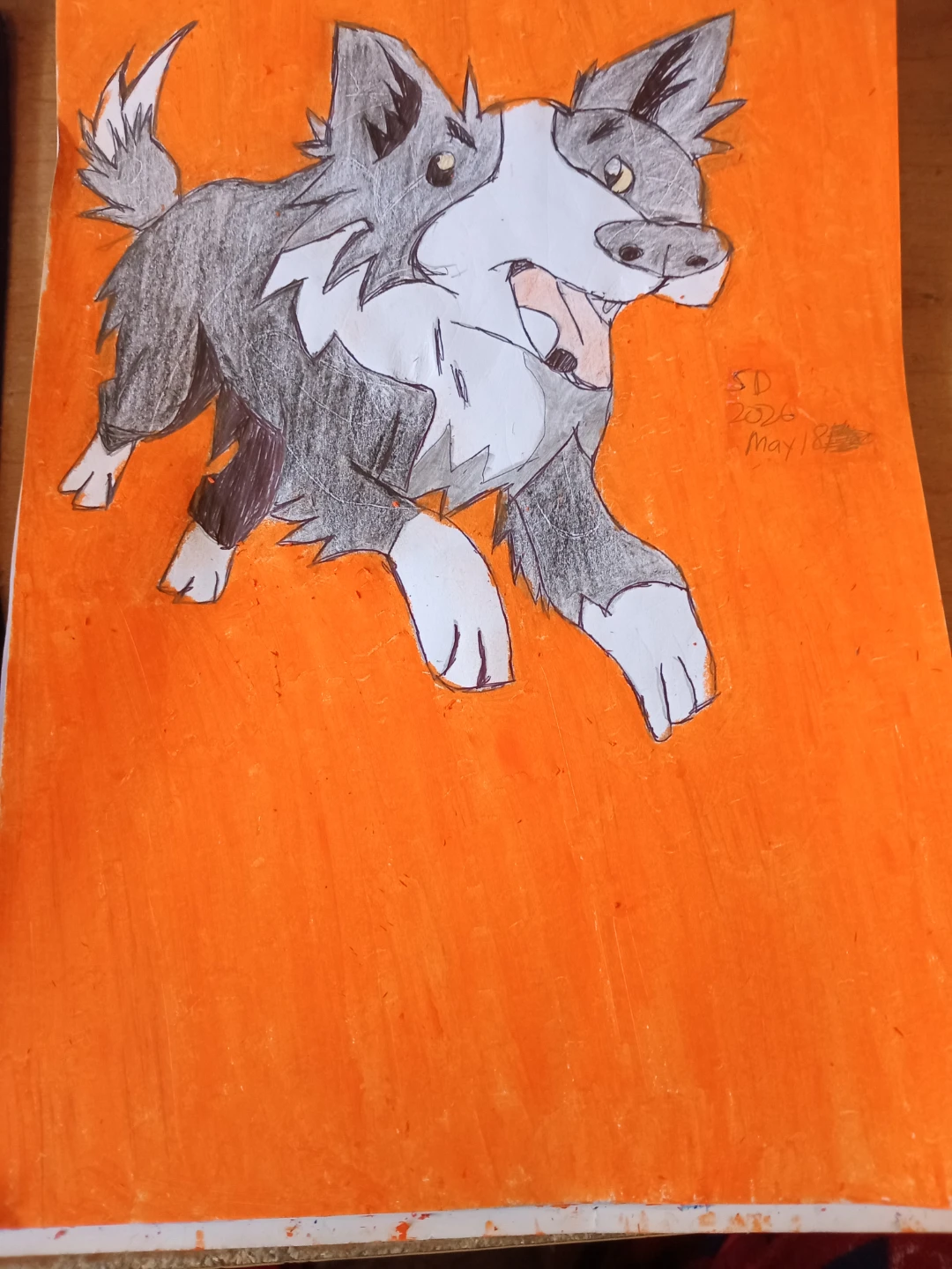 DOG-WOLF DRAWING BY CUSTOM ARTIST SHERWIN