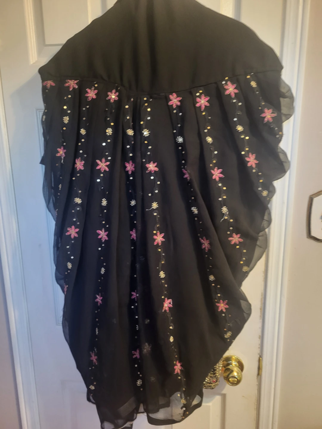 Black Embroidered Kameez Shalwar with Dupatta - photo 4