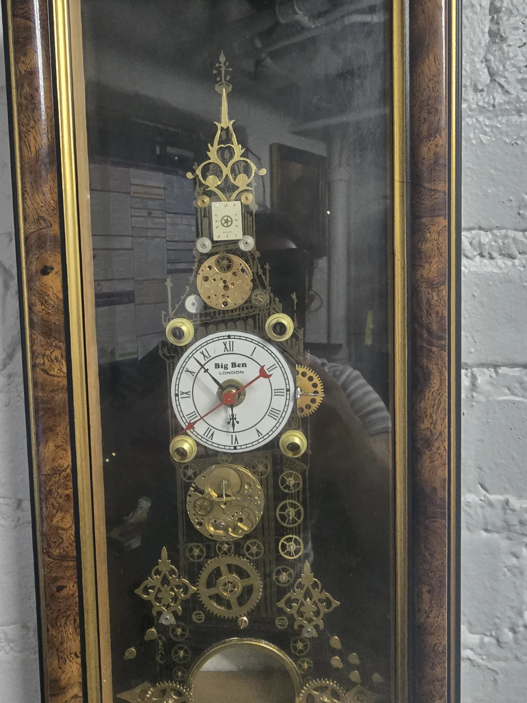 Big Ben London Decorative Clock with Visible Gears