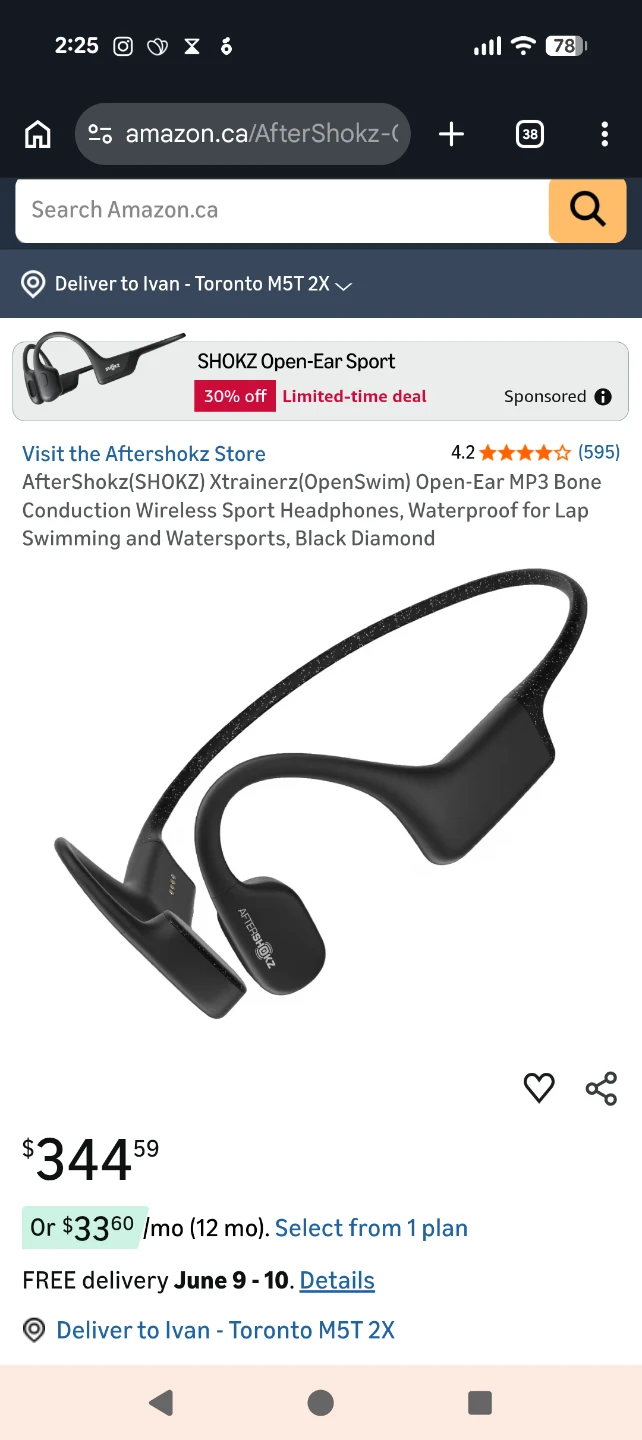 AfterShokz Xtrainerz Open-Ear MP3 Bone Conduction Headphones - photo 2