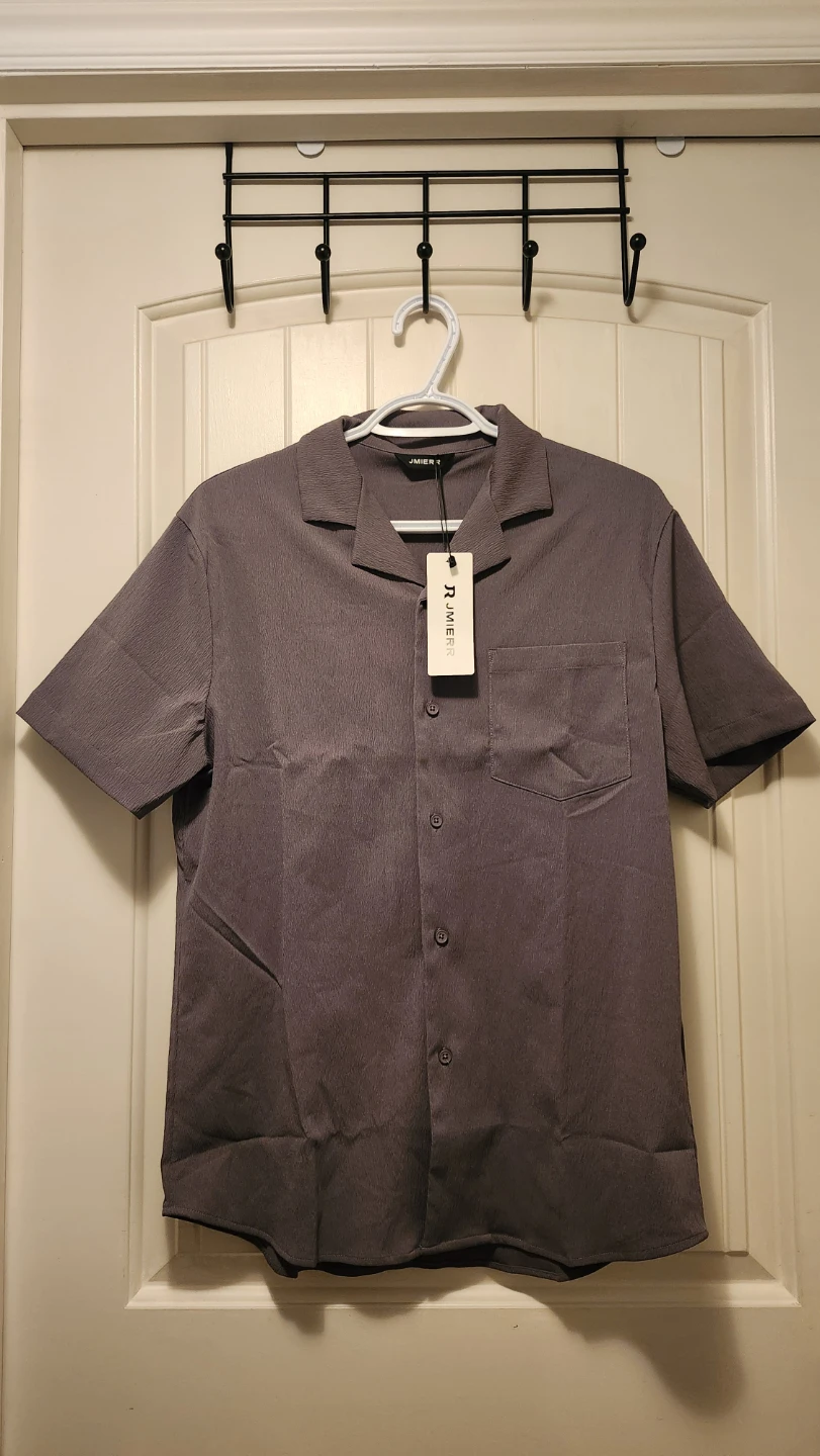 JMierr Short Sleeve Button Up Shirt - Grey