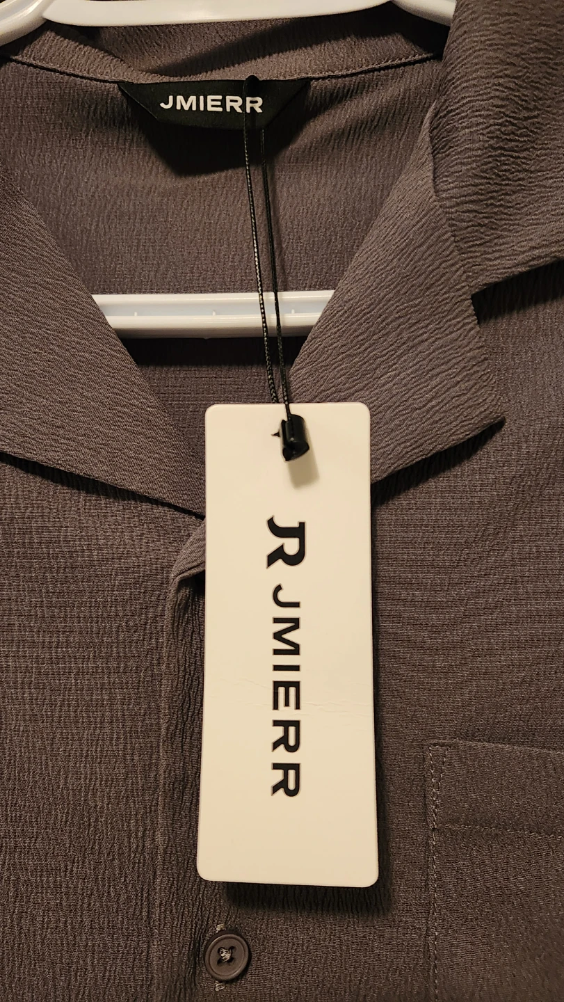 JMierr Short Sleeve Button Up Shirt - Grey - photo 3