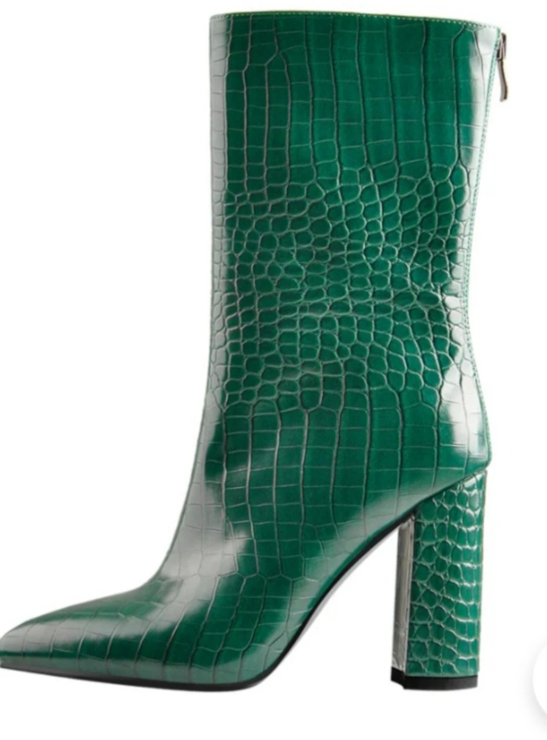 Brand new Women's High Heel  Lishann Crocodile Skin Color Green - photo 2