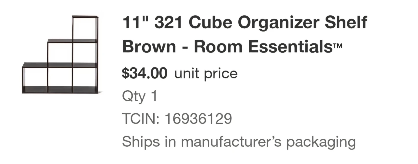 3-2-1 Cube Organizer Shelf - Moving Sale - photo 2