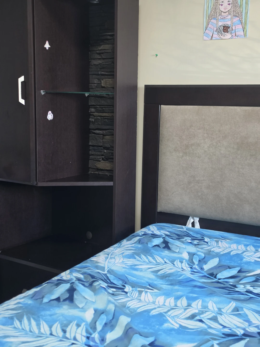 Dark Wood Bed side cabinets pair - photo 3
