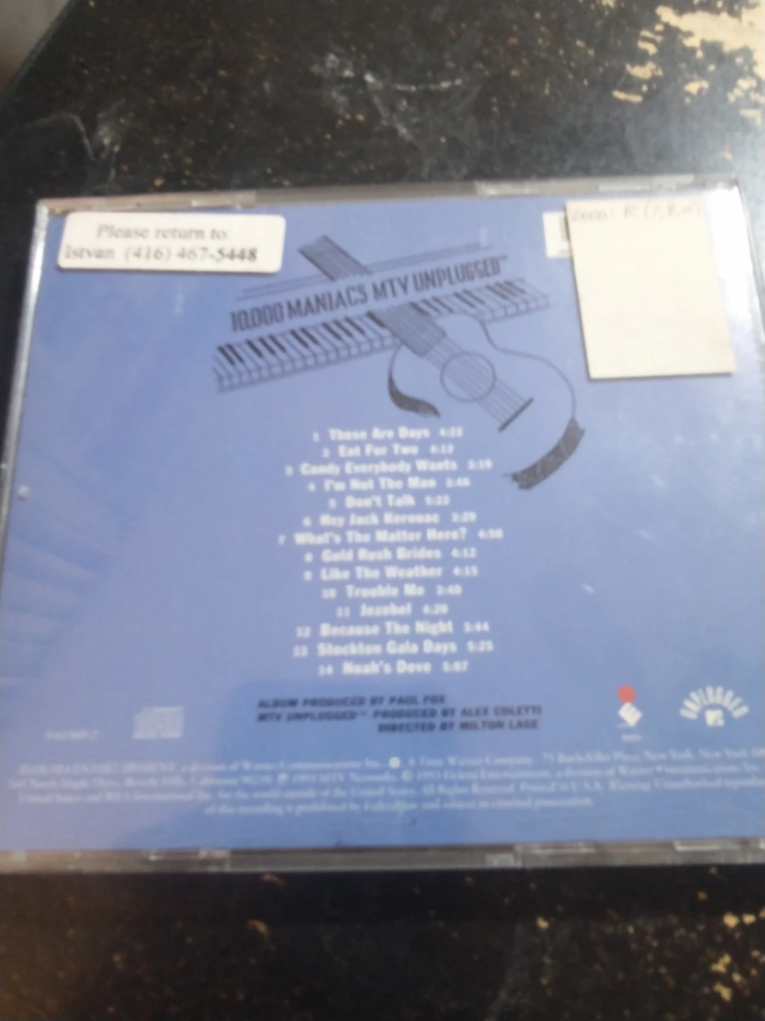 10,000 Maniacs MTV Unplugged CD - photo 4