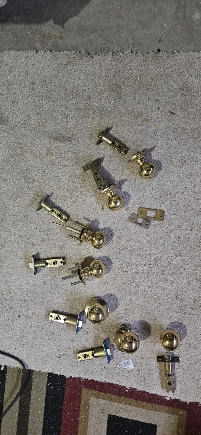 Gold Tone Passage Door Knobs and Latches