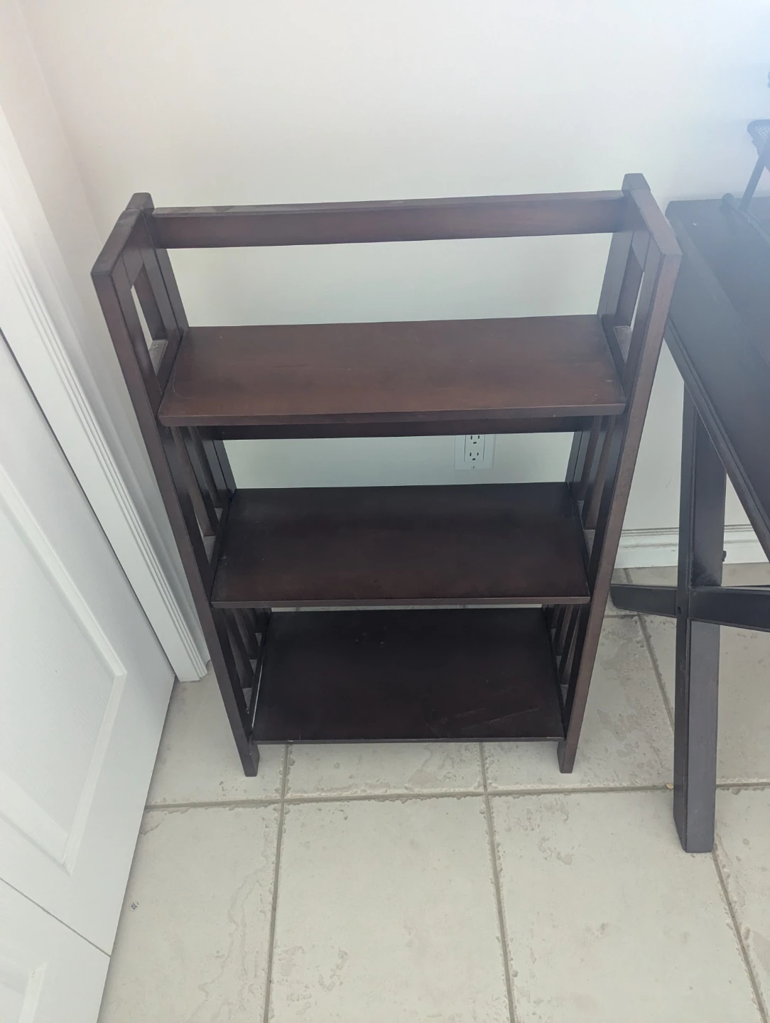 Dark Wood Desk and Small Bookshelf - photo 4