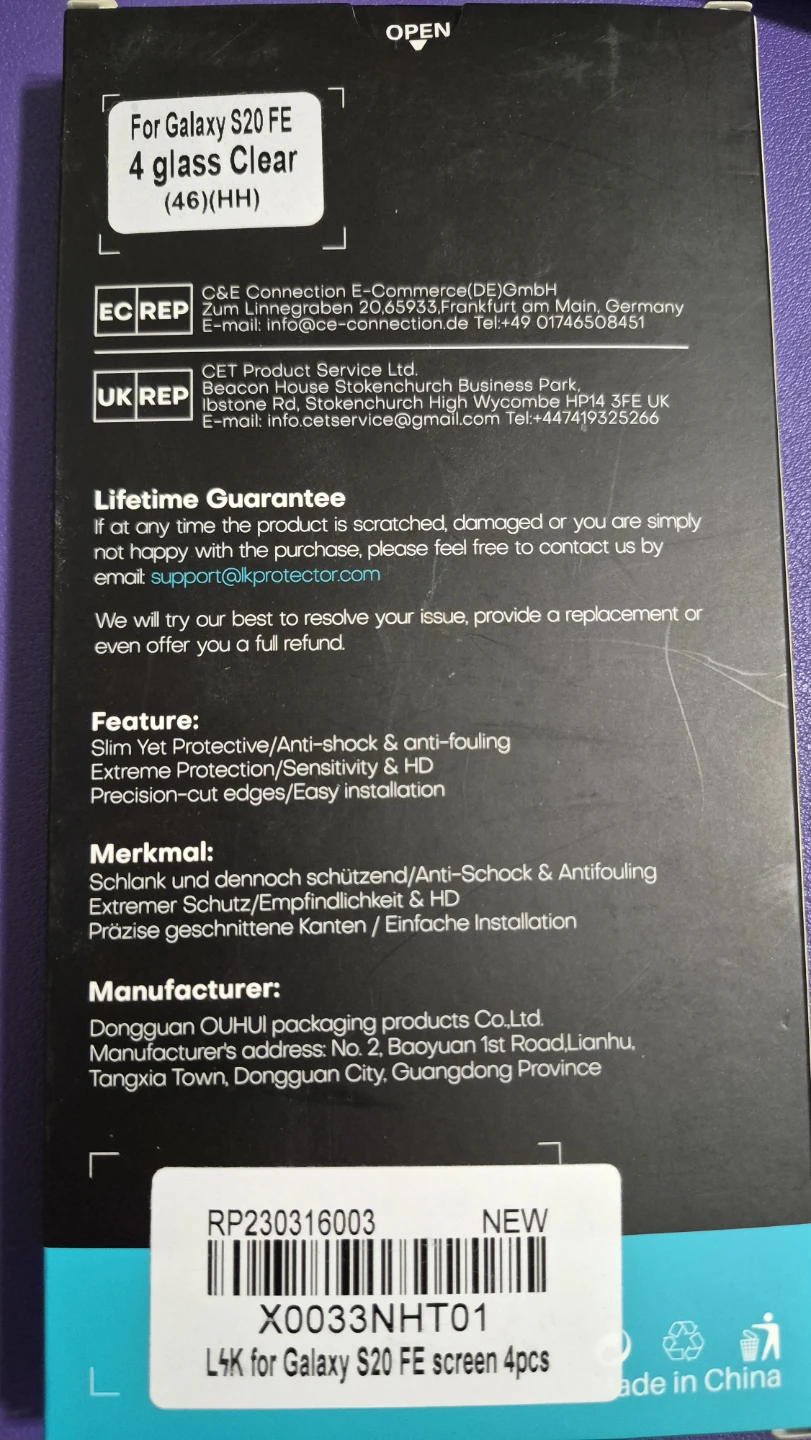 LK Glass Screen Protector for Galaxy S20 FE - 3 Pack - photo 2
