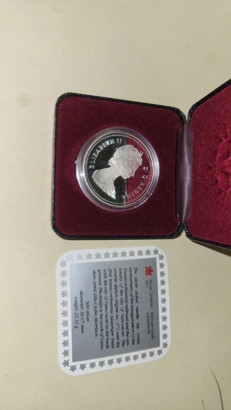 1986 Canada Silver Dollar Vancouver Centennial Coin - photo 4