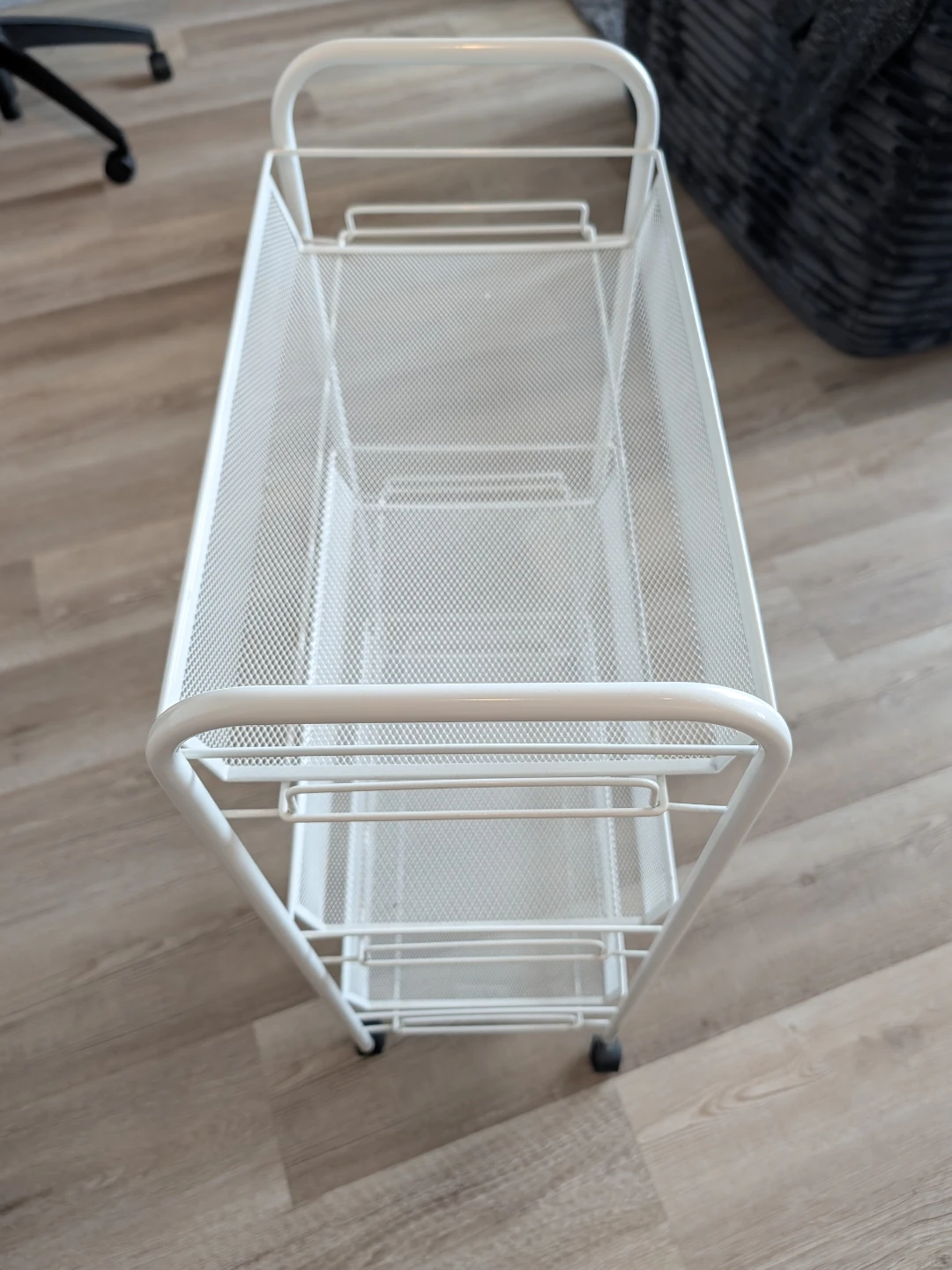 White 3-Tier Rolling Utility Cart - photo 2