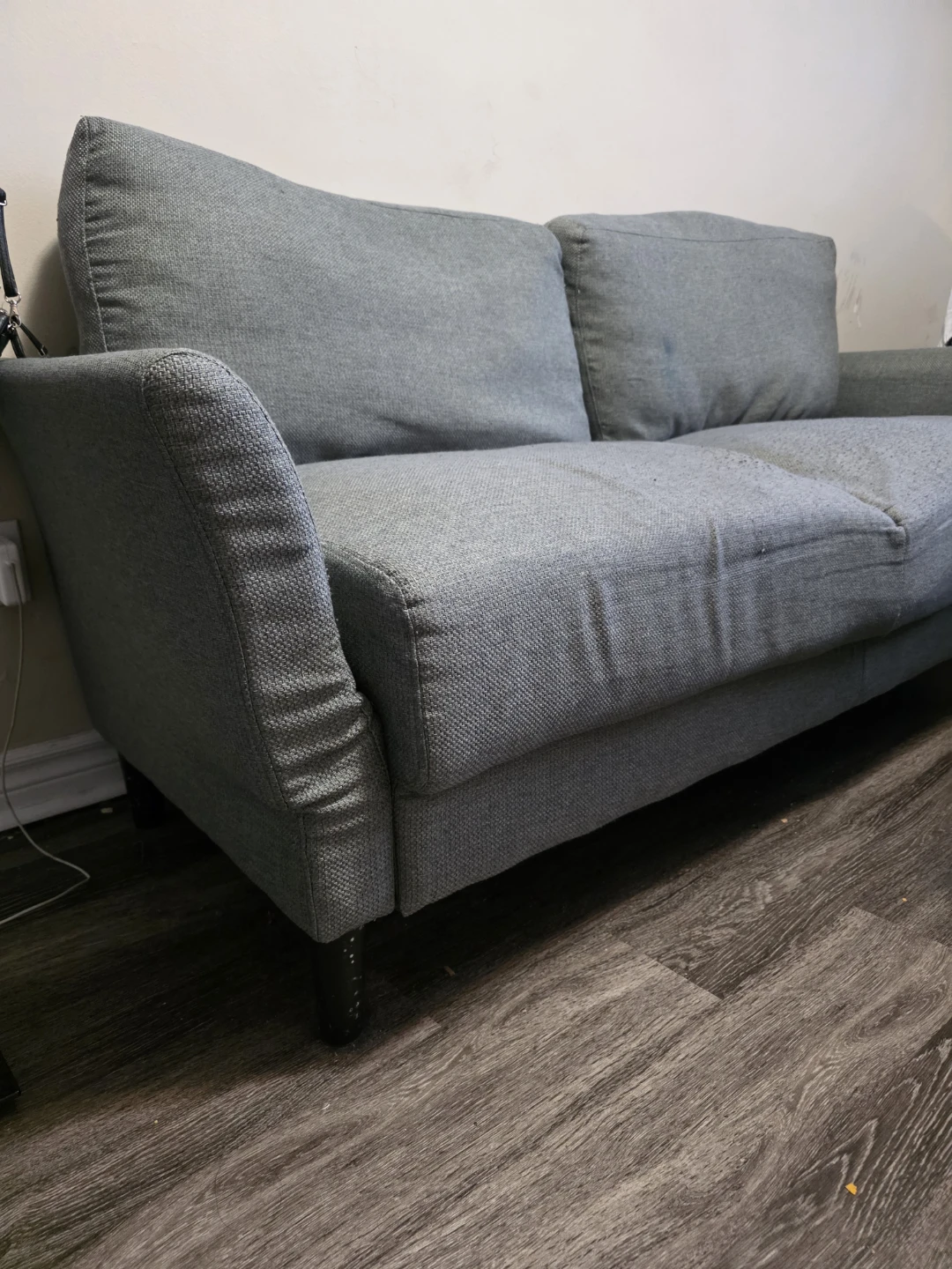 Grey Fabric Sofa with Reversible Chaise - photo 2